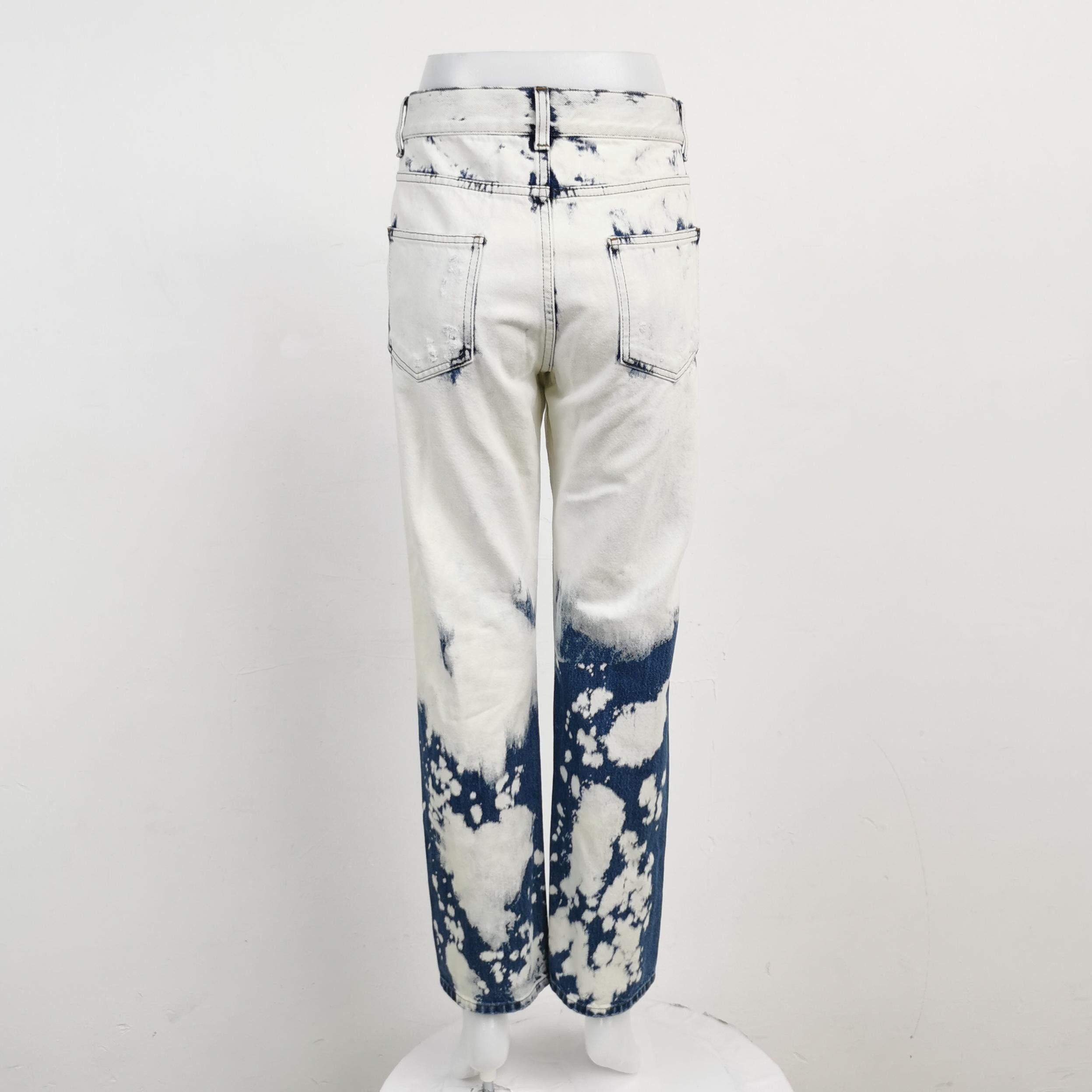 Gucci Gucci Cotton Color-Block Distressed Pants S Size 26" / US 2 / IT 38 - 4 Thumbnail