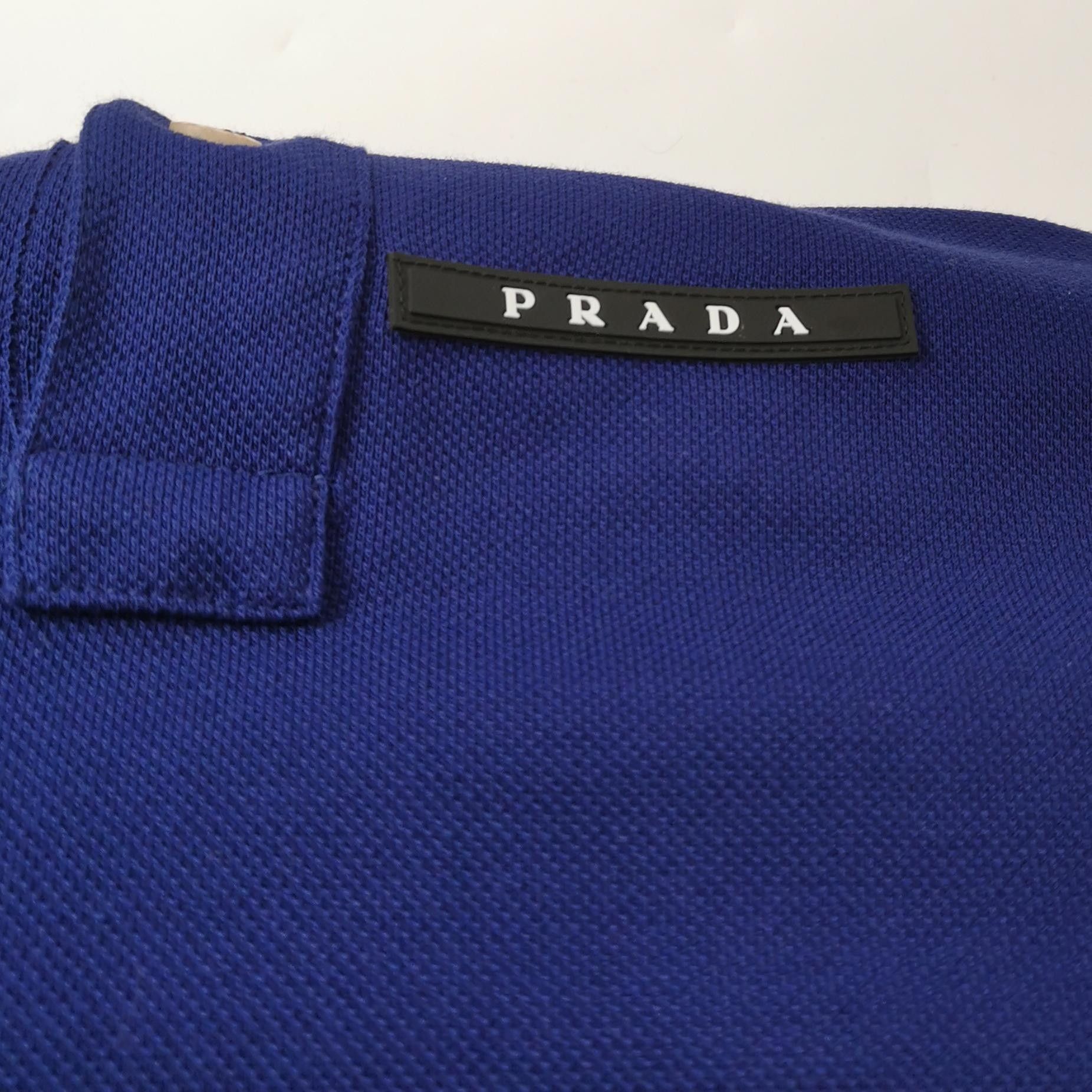 Prada Prada Cotton Logo Button Collar Polo XXXL Size US XXL / EU 58 / 5 - 5 Thumbnail