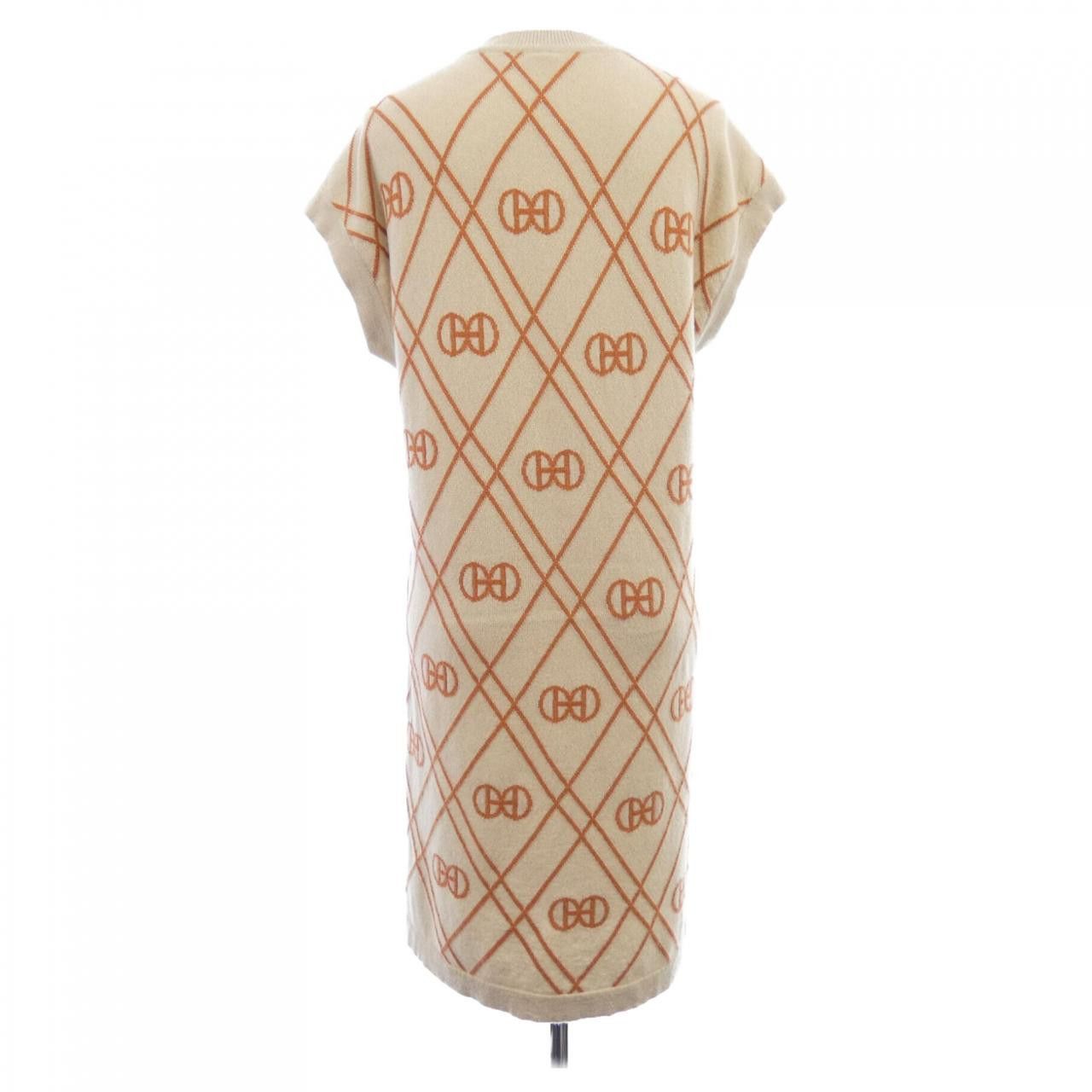 Hermes Hermes Hermès RoundH Cashmere Dress 38 Others Dresses DUTY FREE for USA Size ONE SIZE - 2 Thumbnail