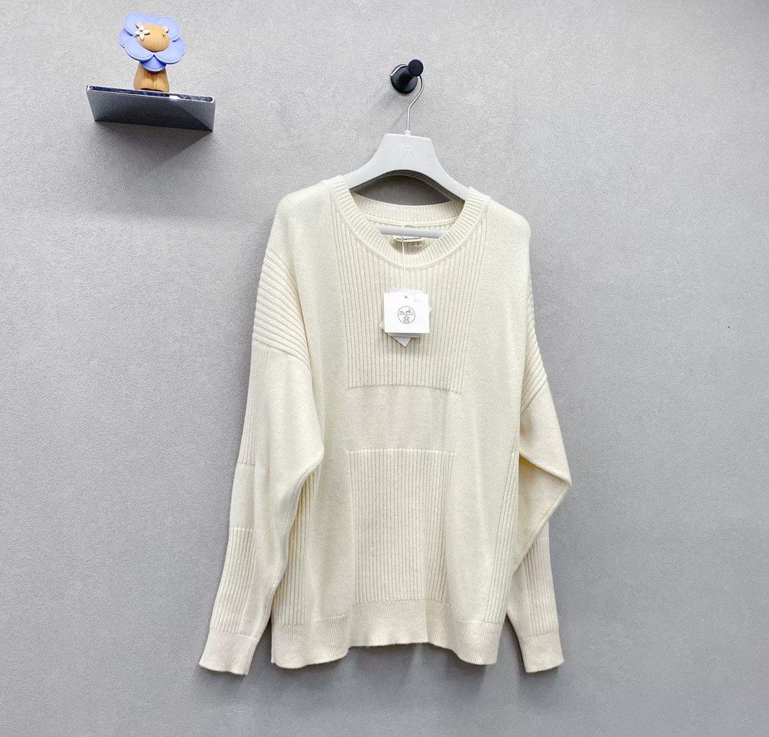 Hermes Hermès Cream Cashmere Knit Sweater Size US XS / EU 42 / 0 - 4 Thumbnail