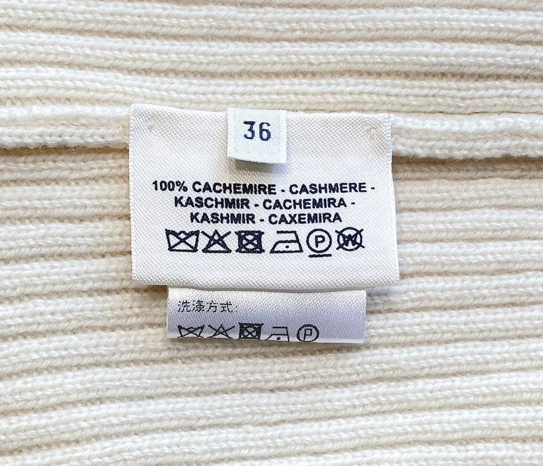 Hermes Hermès Cream Cashmere Knit Sweater Size US XS / EU 42 / 0 - 7 Thumbnail