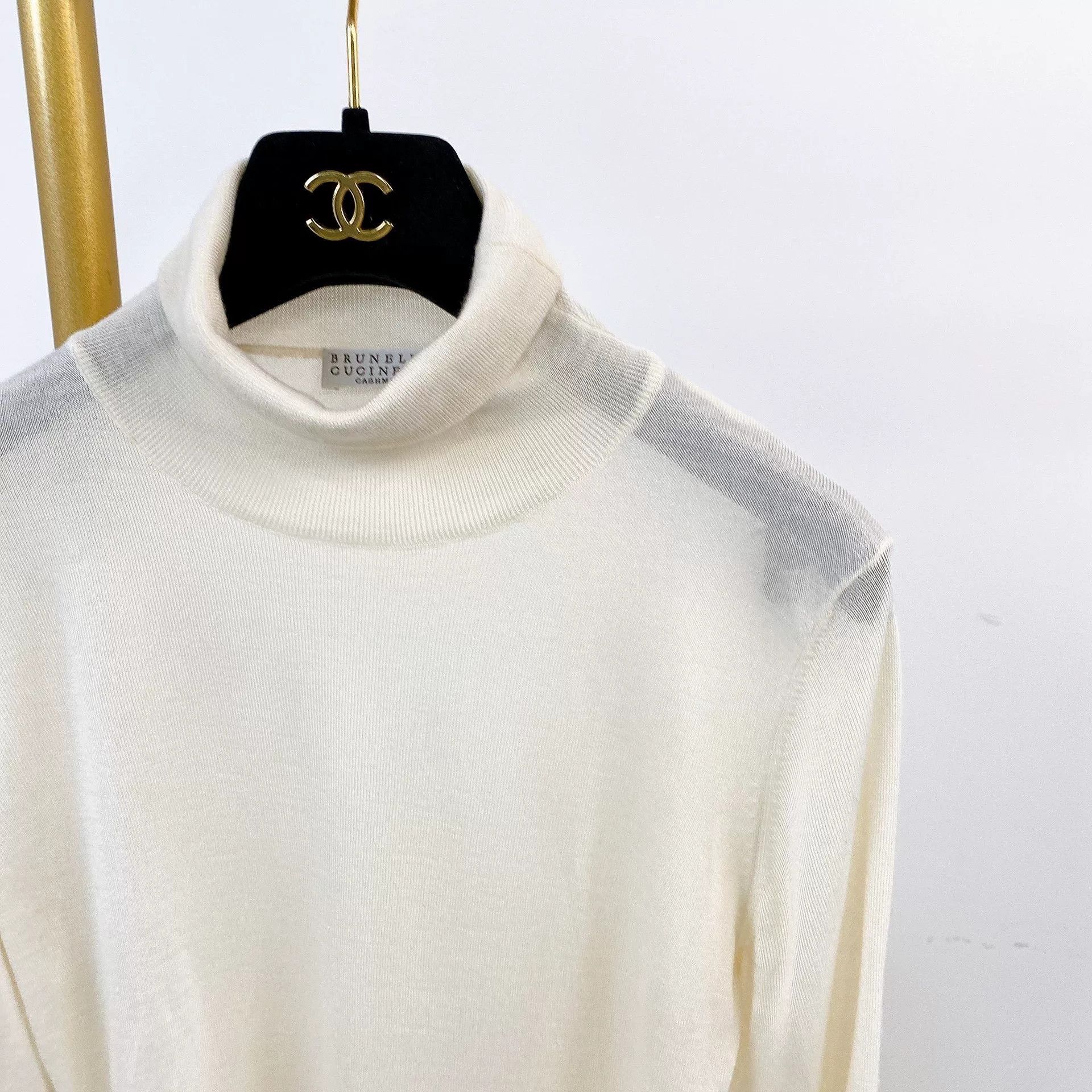 Brunello Cucinelli Brunello Cucinelli White Cashmere Sweater XS Size US XS / EU 42 / 0 - 3 Thumbnail