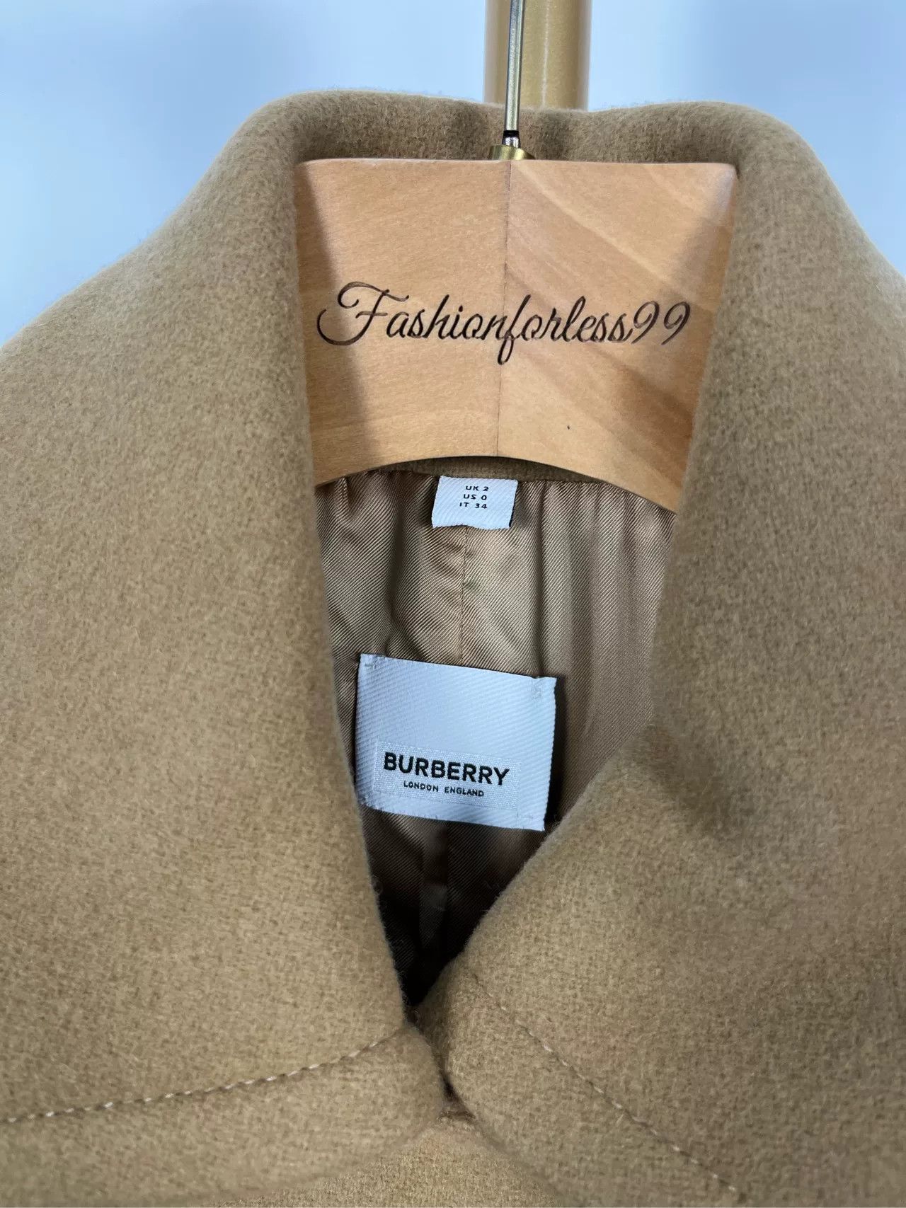 Burberry Burberry Camel Wool Blend Long Coat Size US XS / EU 42 / 0 - 4 Thumbnail