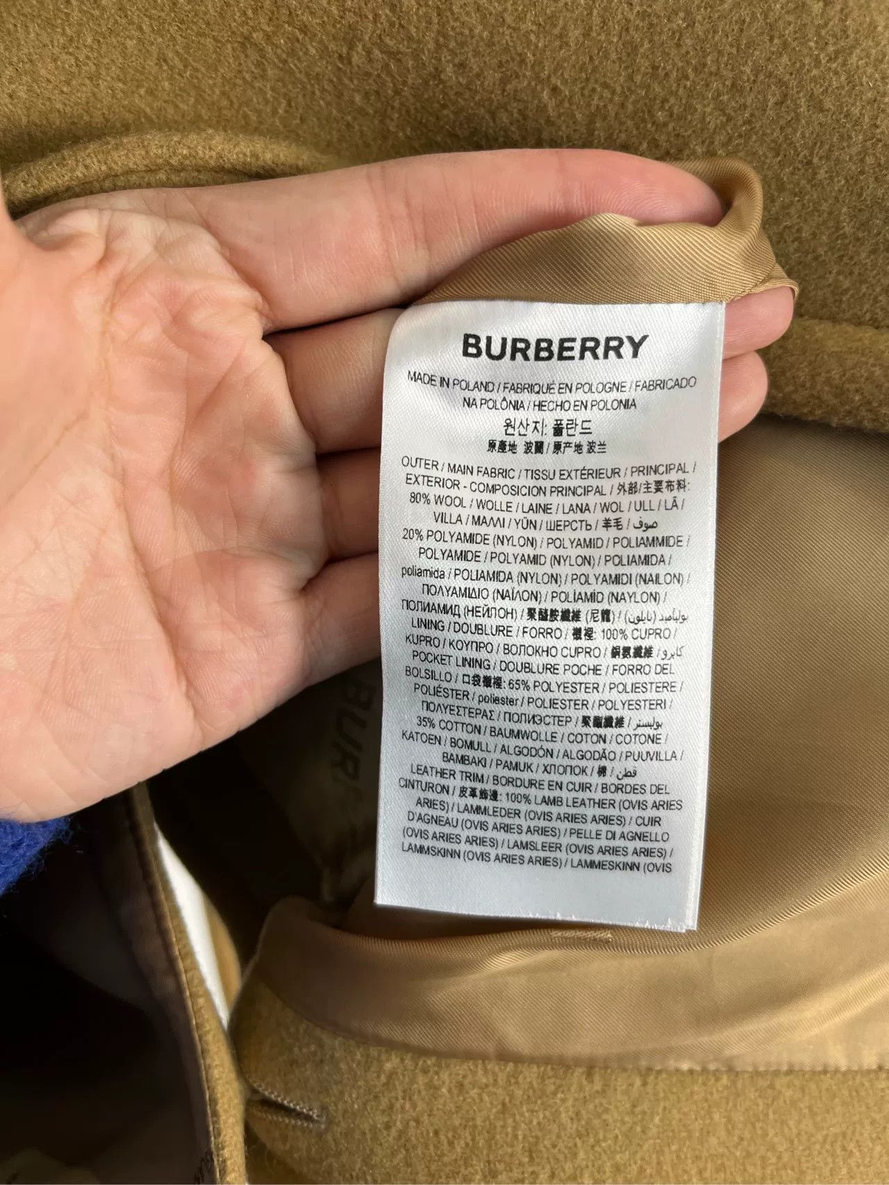 Burberry Burberry Camel Wool Blend Long Coat Size US XS / EU 42 / 0 - 5 Thumbnail