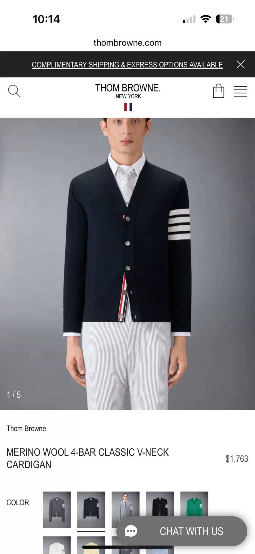 Thom Browne THOM BROWNE Men's Wool Stripe Sweater Size US M / EU 48-50 / 2 - 6 Thumbnail