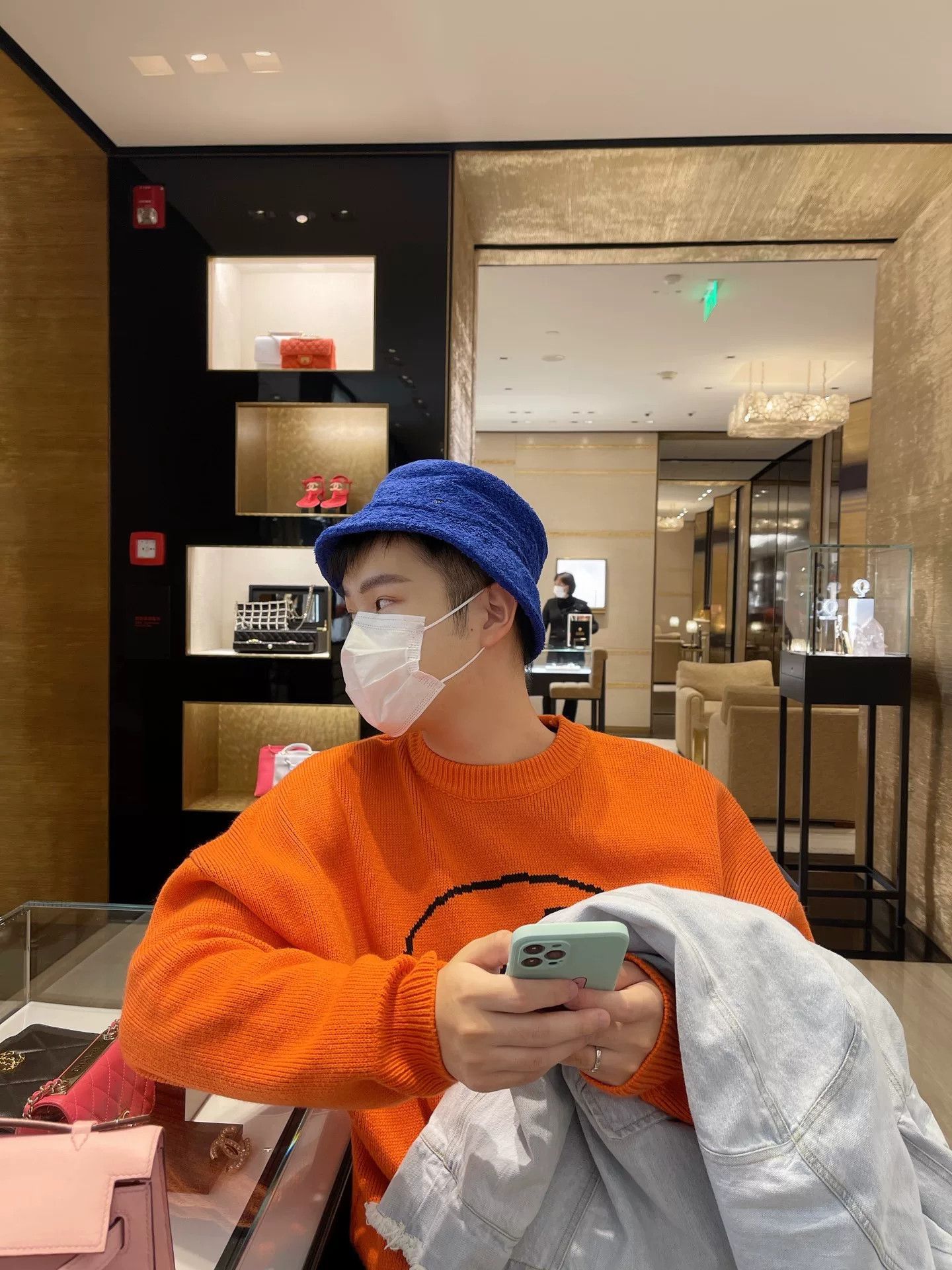 Chanel Chanel Blue Bucket Hat Size ONE SIZE - 2 Thumbnail