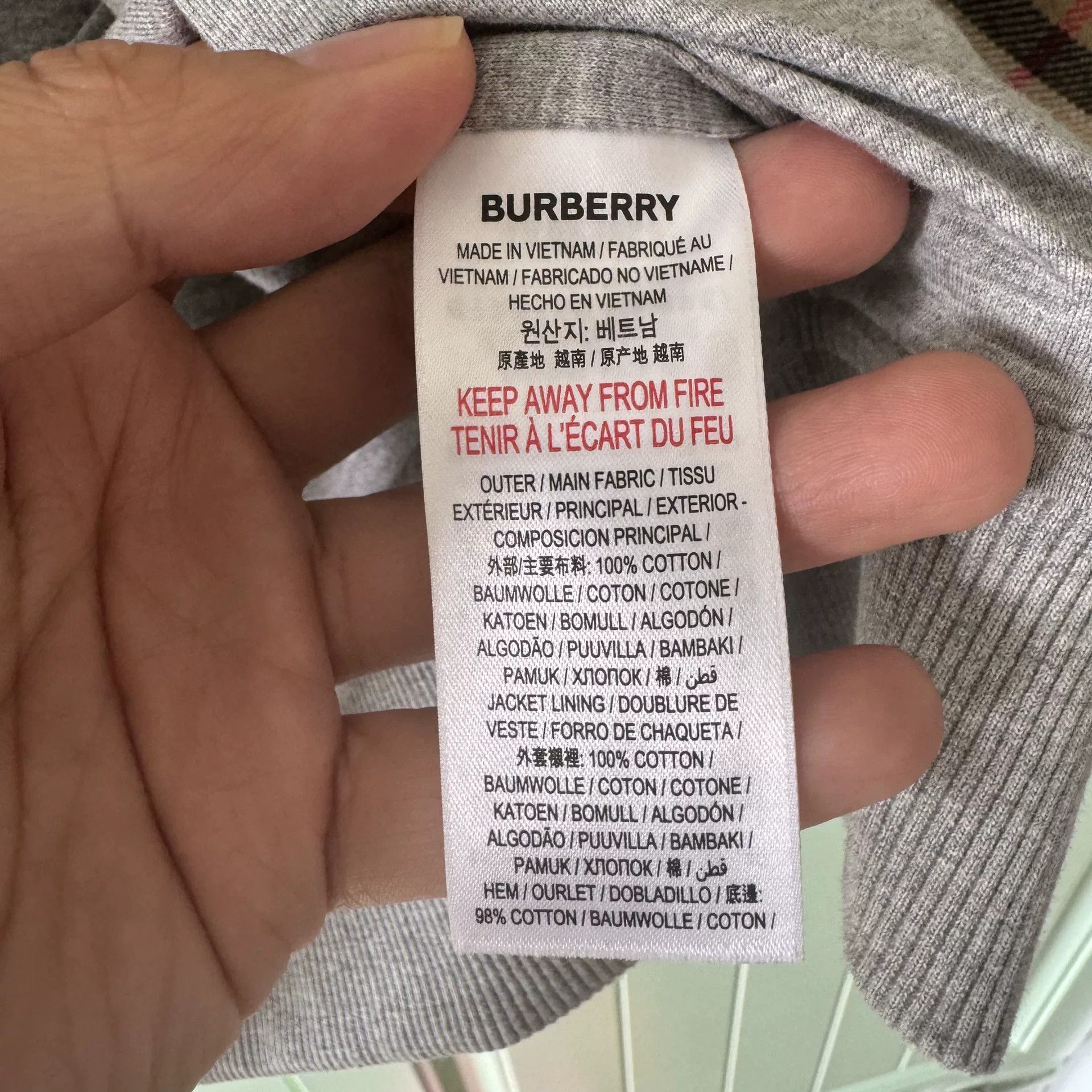 Burberry Burberry Gray Check Hoodie Jacket Size US S / EU 44-46 / 1 - 4 Thumbnail
