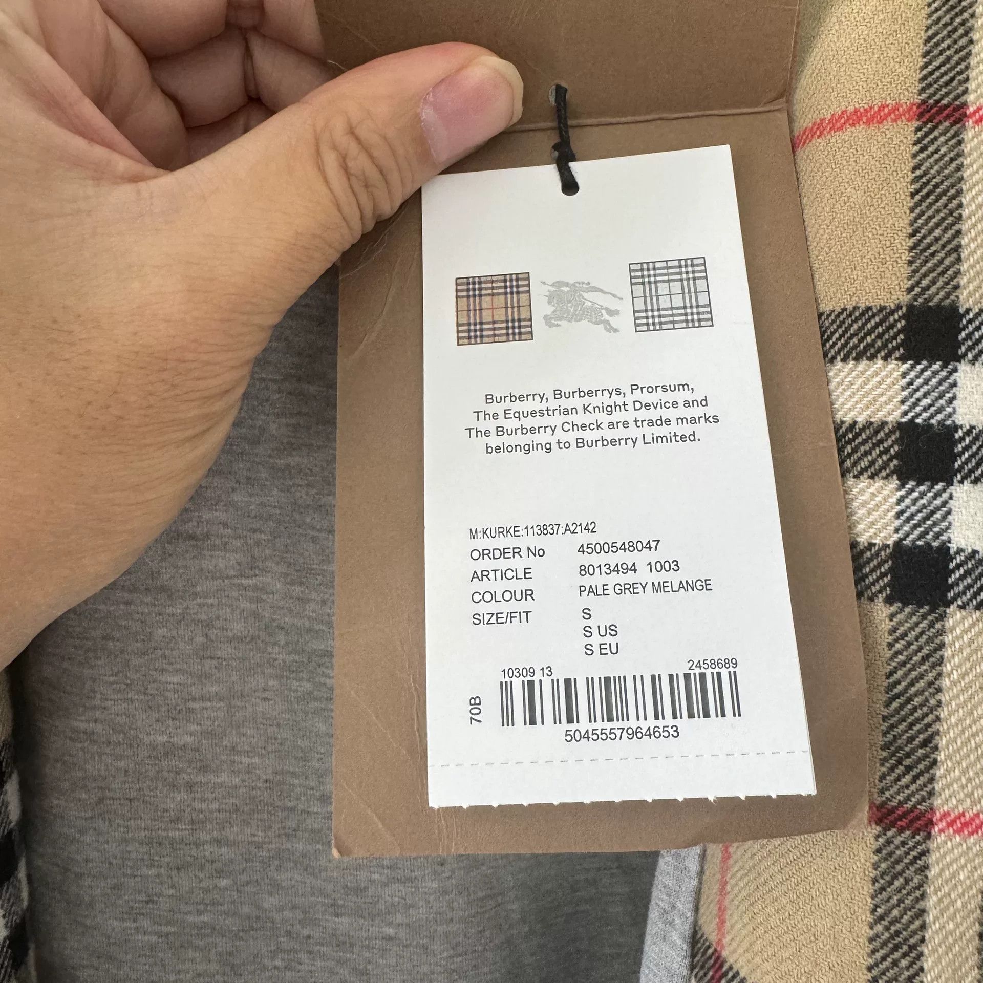 Burberry Burberry Gray Check Hoodie Jacket Size US S / EU 44-46 / 1 - 5 Thumbnail