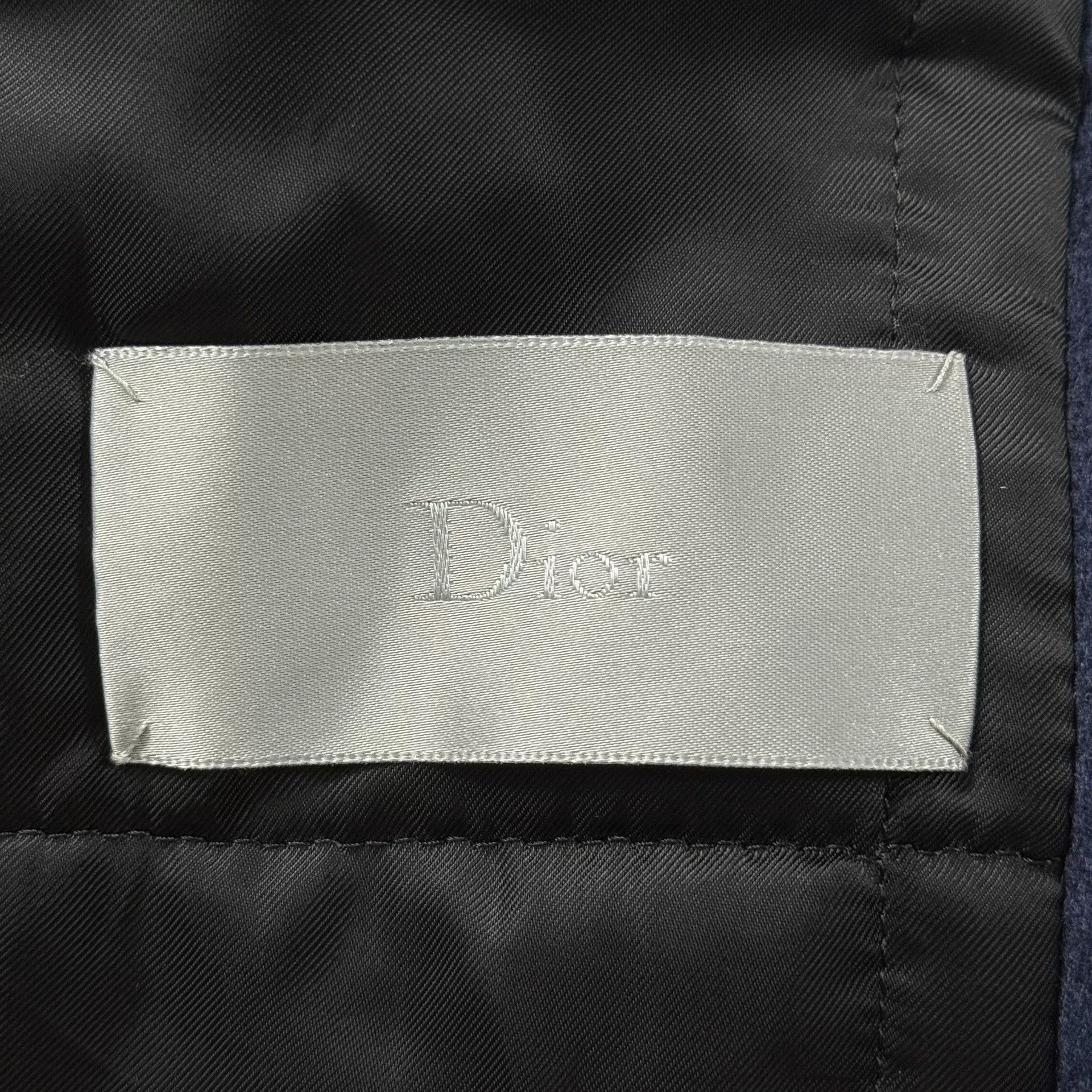 Dior Dior Blue Lapel Cashmere Coat Size US XXL / EU 58 / 5 - 6 Thumbnail