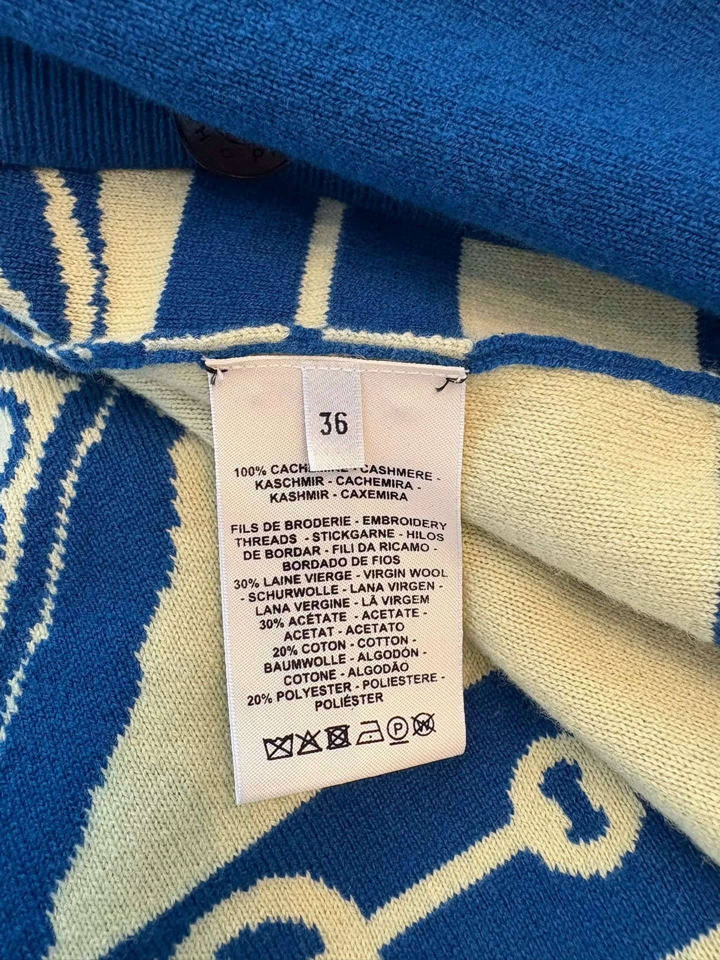 Hermes Hermes Blue Cardigan Sweater Size US XXS / EU 40 - 7 Thumbnail