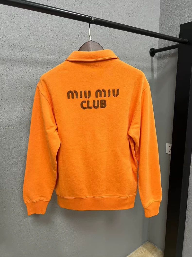 Miu Miu Miumiu Orange Logo Sweatshirt S Size US S / EU 44-46 / 1 - 2 Thumbnail
