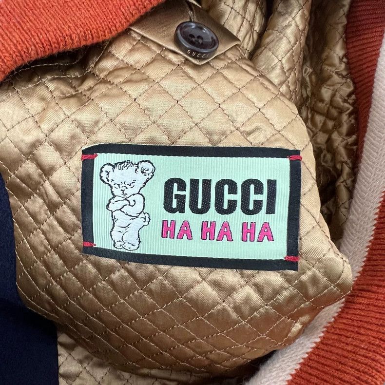 Gucci Gucci HaHaHa Collaborative Wool Baseball Jacket Size US S / EU 44-46 / 1 - 6 Thumbnail