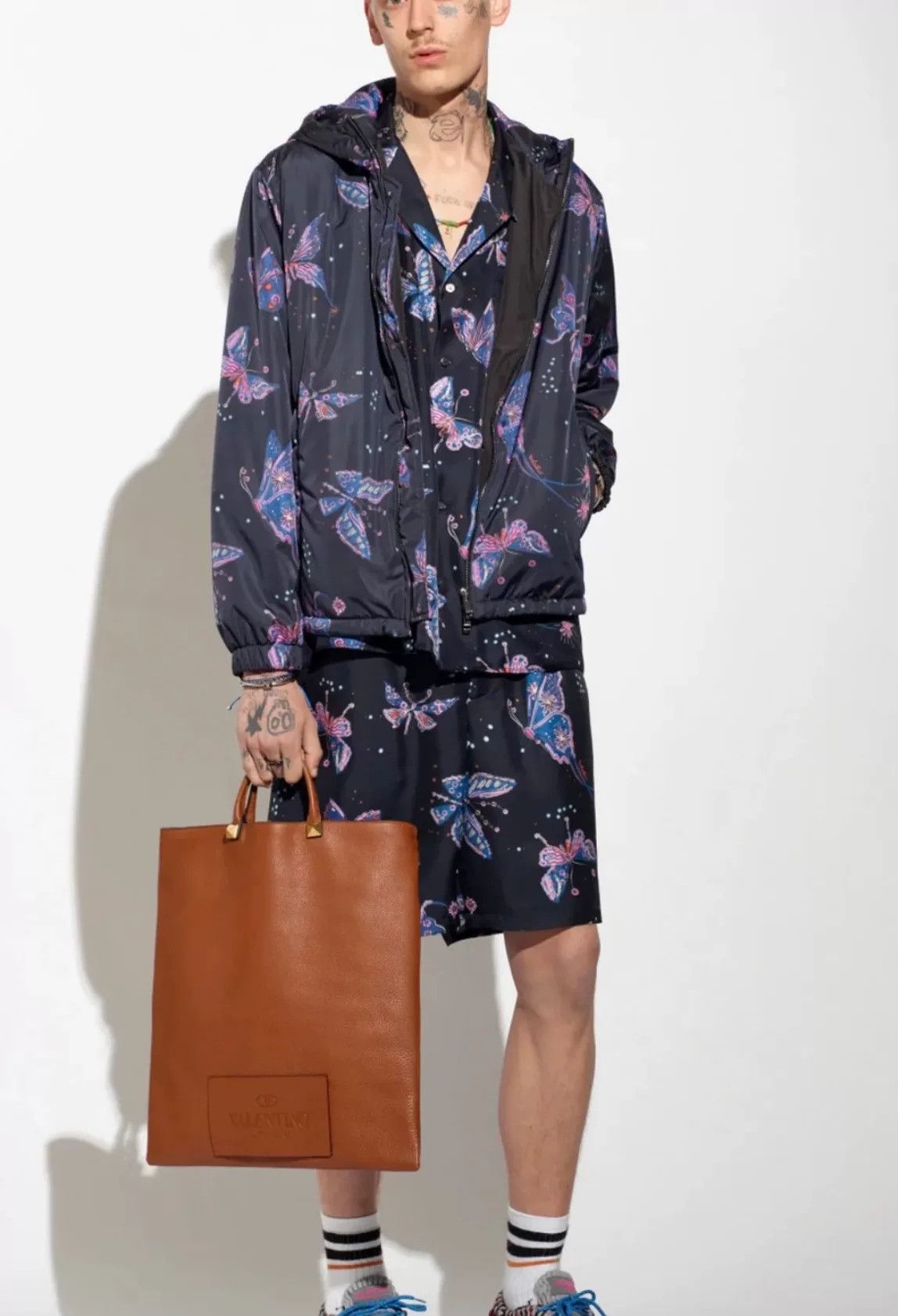 Valentino Valentino Men's Butterfly Print Shirt Size US M / EU 48-50 / 2 - 4 Thumbnail