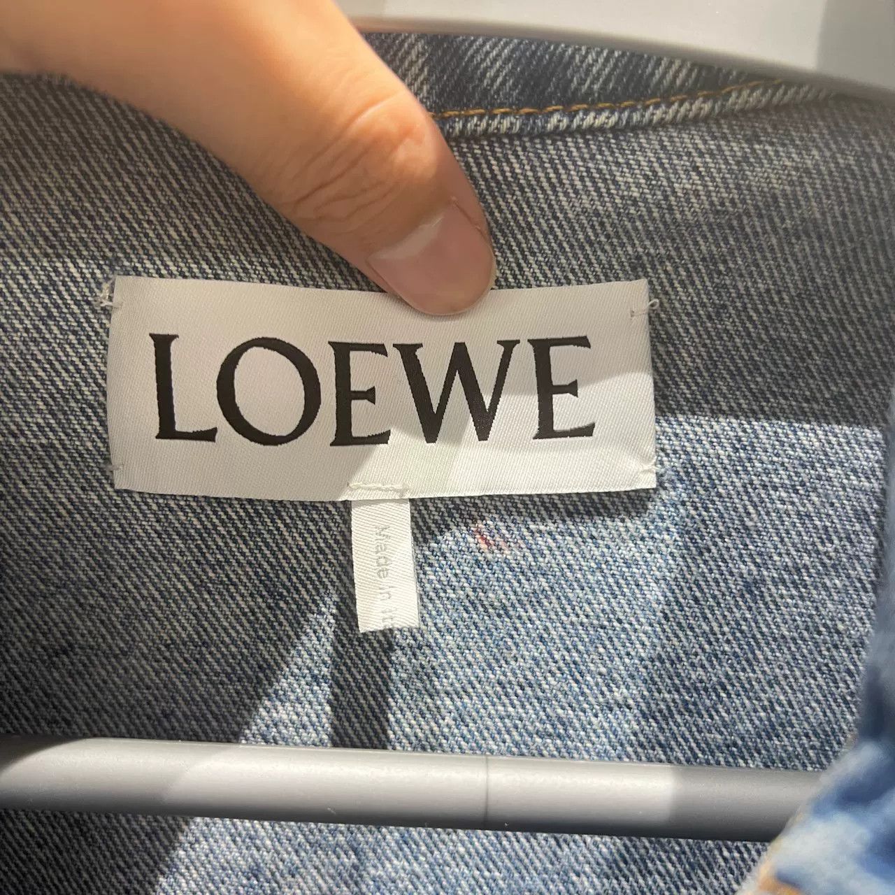 Loewe denim jacket with leather patch details Size US S / EU 44-46 / 1 - 2 Thumbnail
