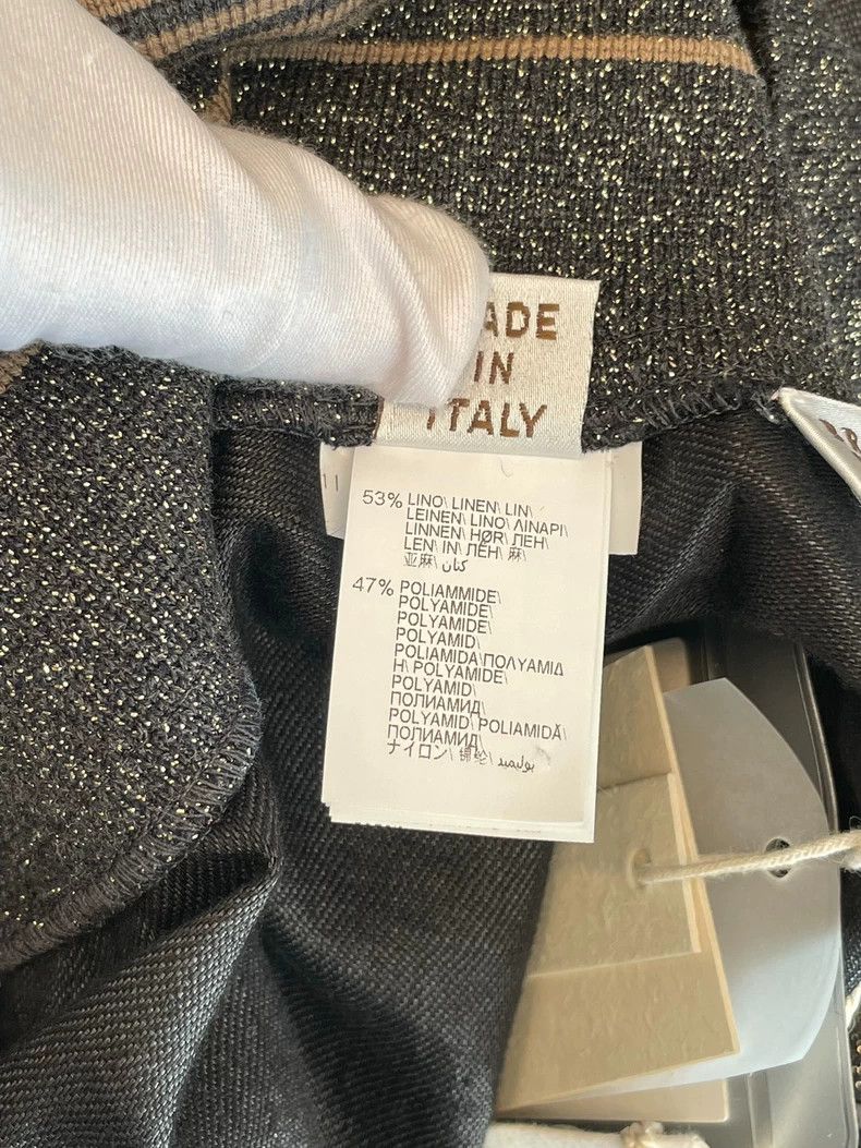 Brunello Cucinelli Brunello Cucinelli Gray Linen Skirt Size US 44 / EU 60 - 8 Thumbnail