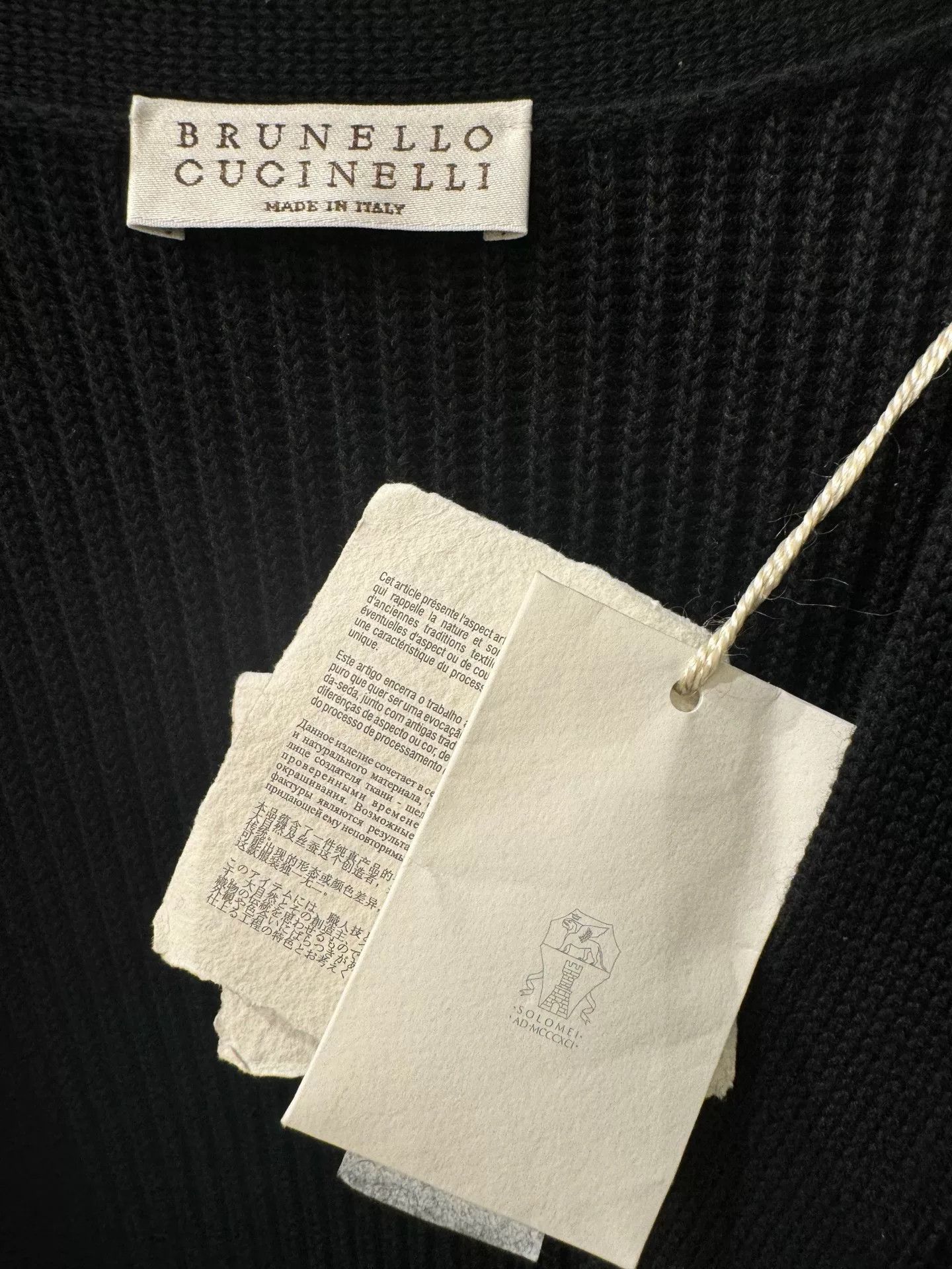Brunello Cucinelli Brunello Cucinelli Black Knit Cardigan Size US M / EU 48-50 / 2 - 2 Thumbnail