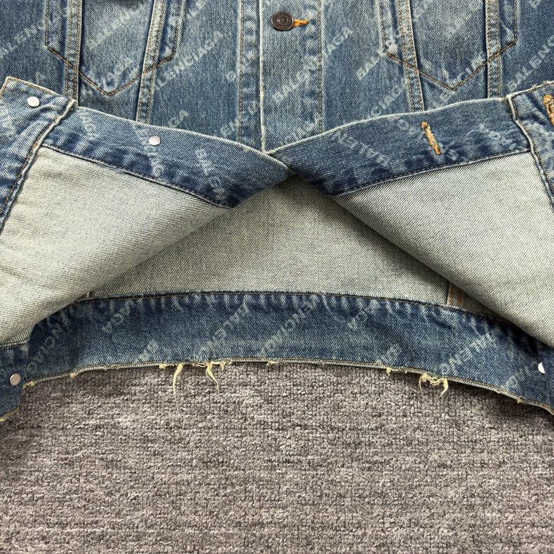 Balenciaga Balenciaga Blue Denim Jacket Size US XS / EU 42 / 0 - 3 Thumbnail