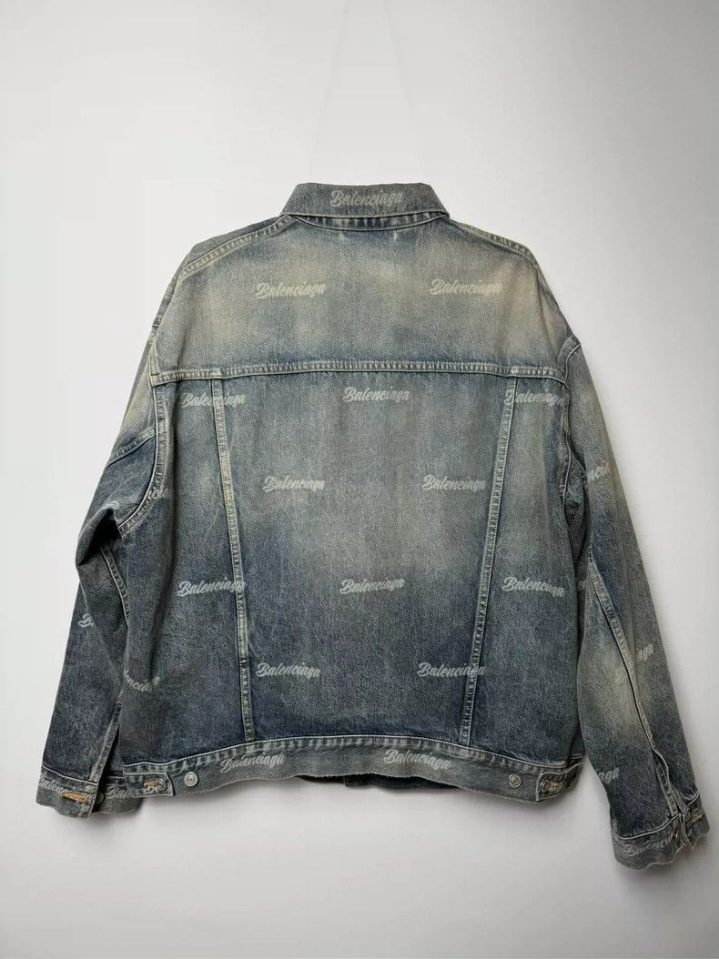Balenciaga Balenciaga Logo Print Denim Jacket Size US XS / EU 42 / 0 - 2 Thumbnail
