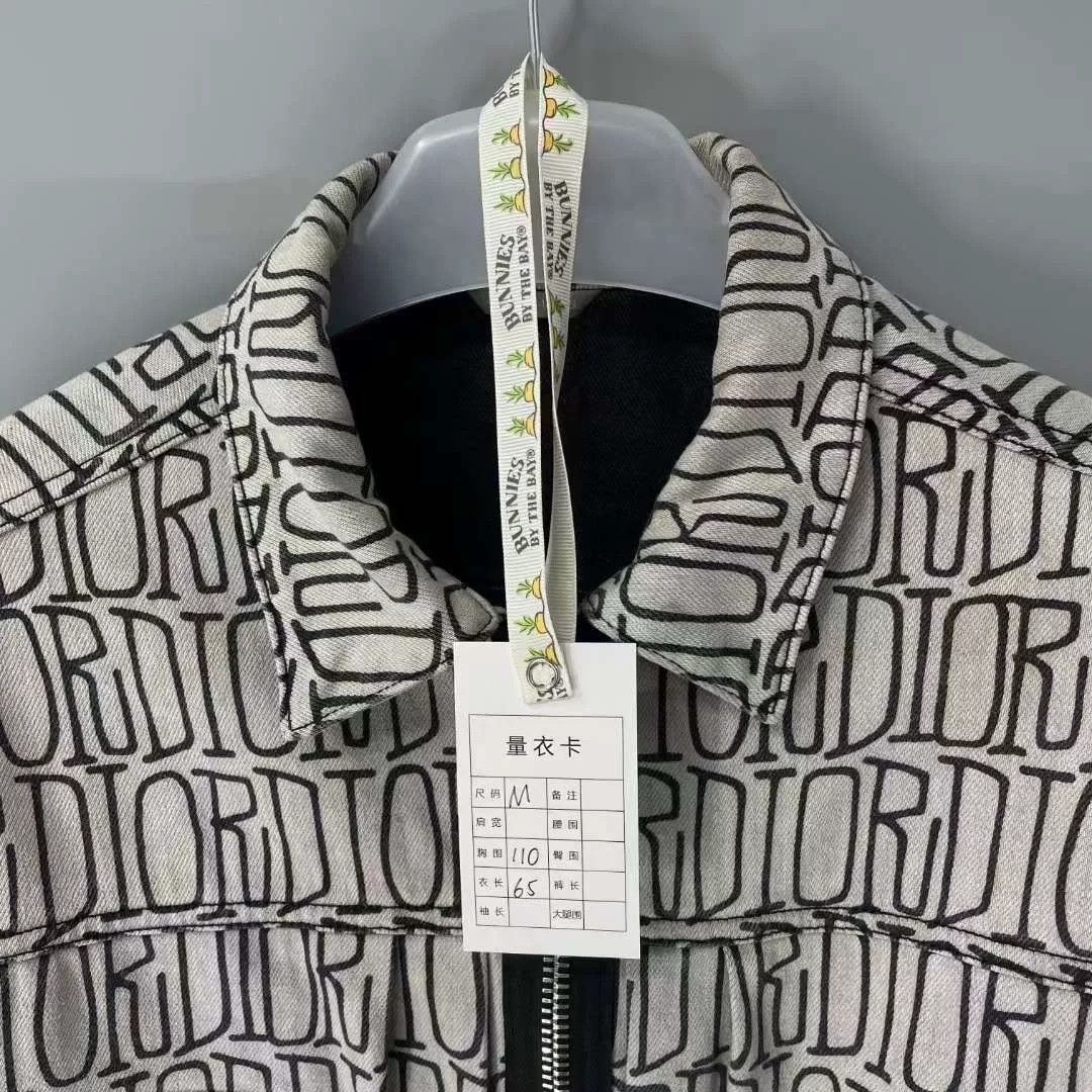 Dior Dior Logo Print Denim Jacket Size US M / EU 48-50 / 2 - 5 Thumbnail