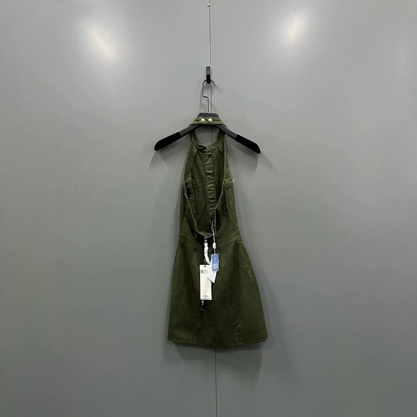 Balmain balmain military green denim dress size 34 Size US 34 / EU 50 - 2 Thumbnail