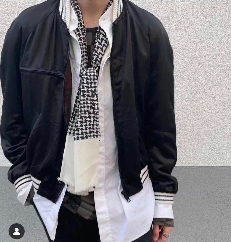 Haider Ackermann Haider Ackermann Silk Bomber Jacket Size US XL / EU 56 / 4 - 7 Thumbnail