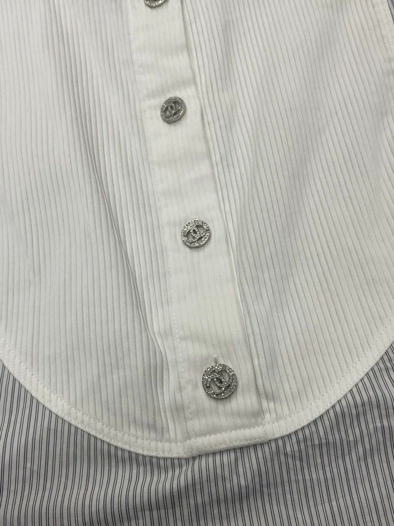 Chanel Chanel Sleeveless Striped Shirt Size US M / EU 48-50 / 2 - 2 Thumbnail