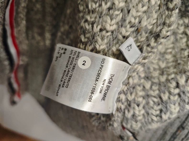 Thom Browne Gray Four-Stripe Wool Mohair Coat Size US S / EU 44-46 / 1 - 4 Thumbnail