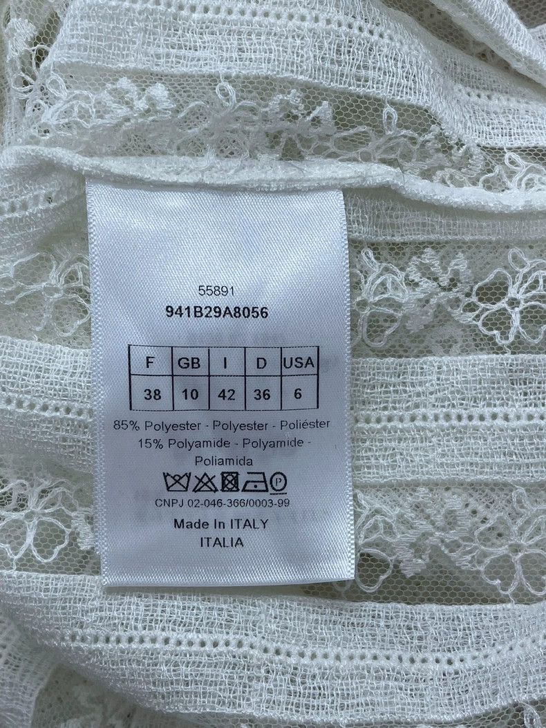 Dior Dior White Lace CD Bee Embroidery Shirt Size US S / EU 44-46 / 1 - 6 Thumbnail