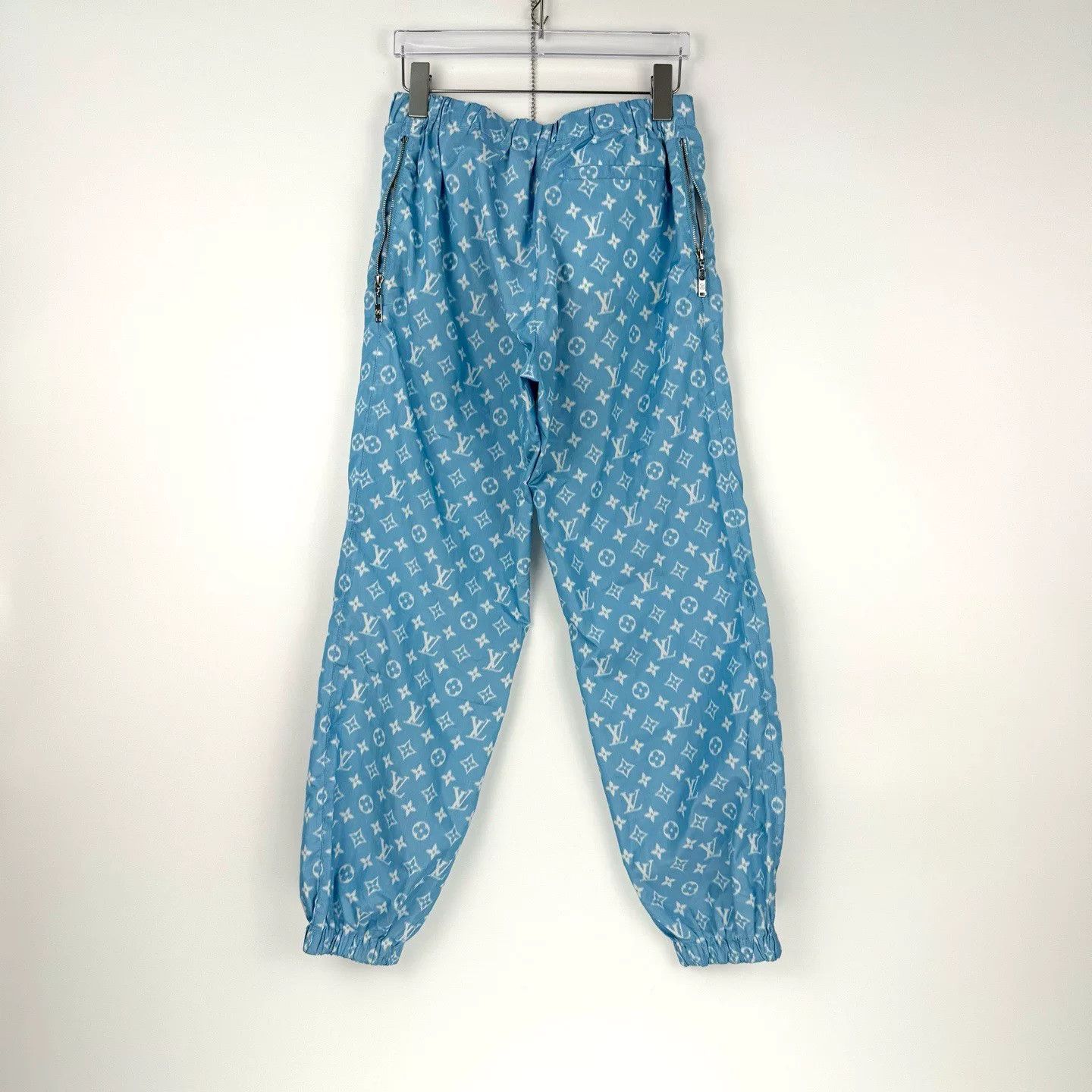 Louis Vuitton Louis Vuitton Blue Logo Silk Blend Pants Size US 36 / EU 52 - 4 Thumbnail