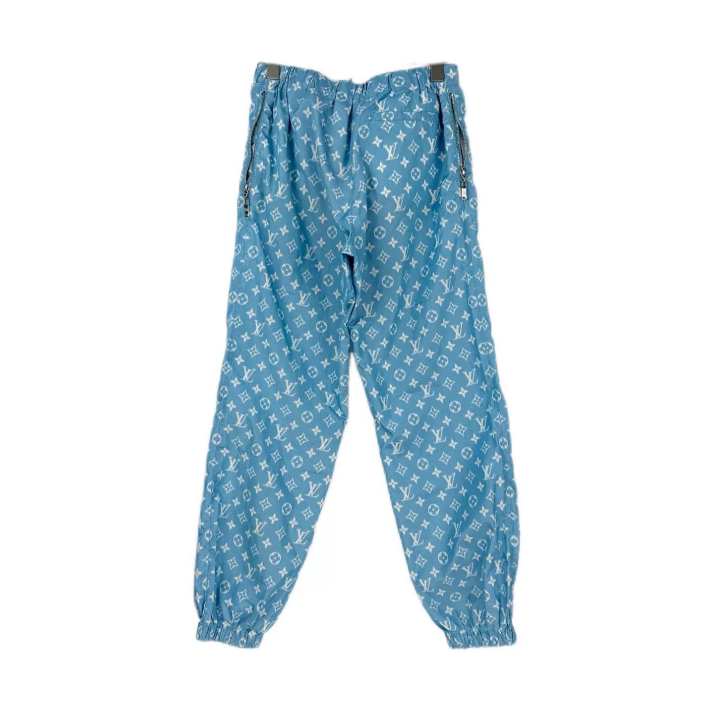 Louis Vuitton Louis Vuitton Blue Logo Silk Blend Pants Size US 36 / EU 52 - 2 Thumbnail