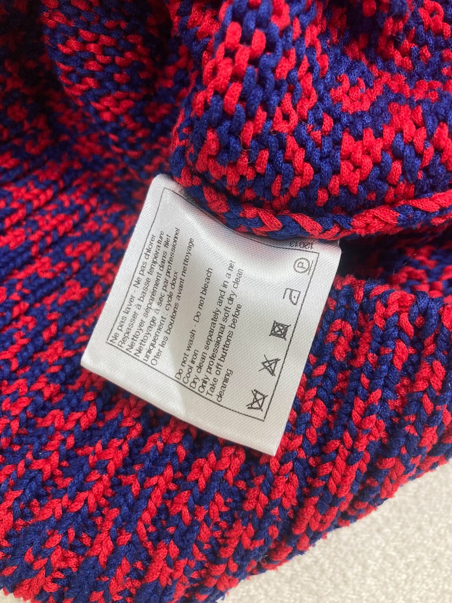 Chanel Chanel Red Blue Open Knit Sweater Size US S / EU 44-46 / 1 - 4 Thumbnail
