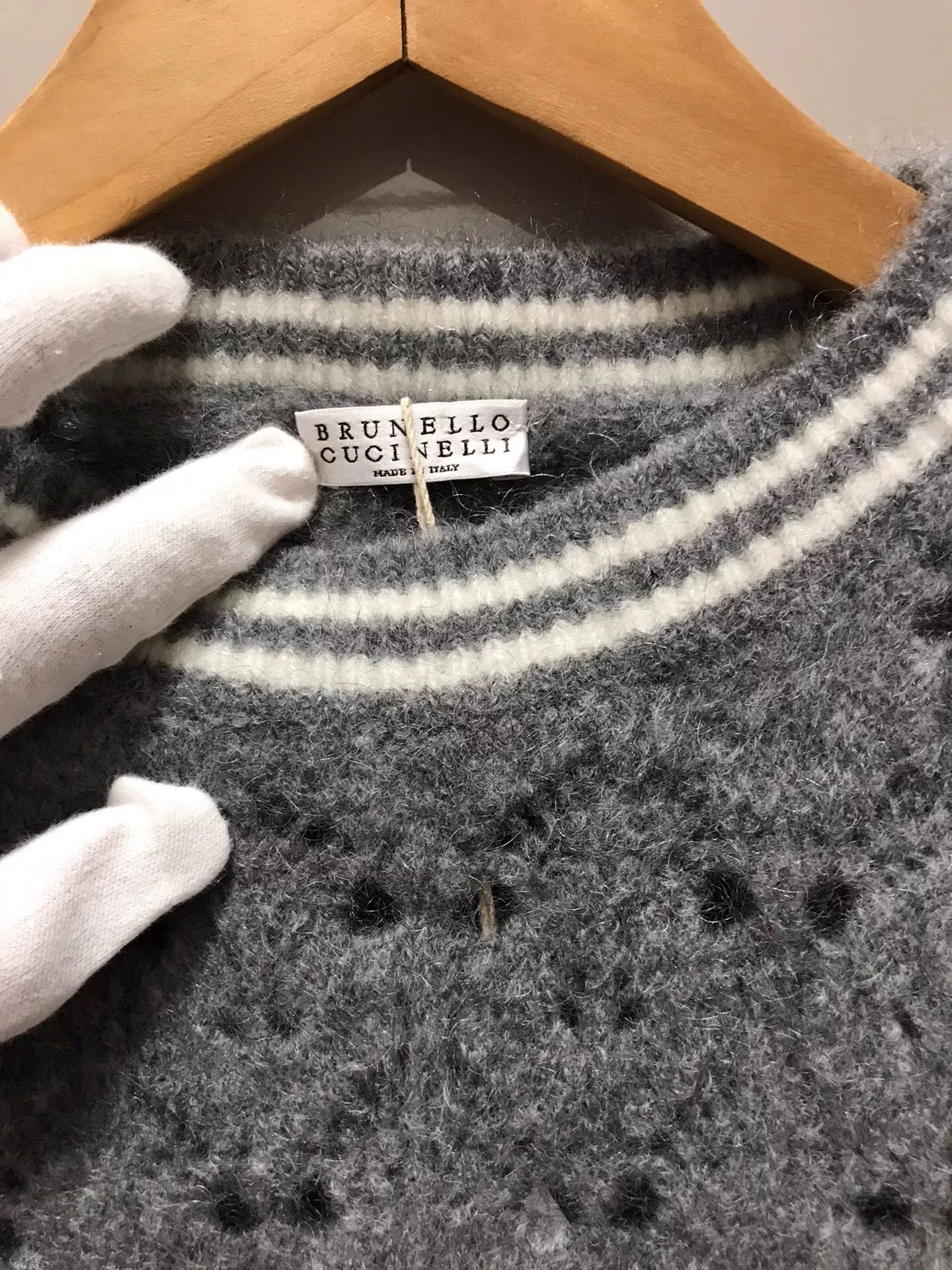 Brunello Cucinelli Brunello Cucinelli Gray Knit Sweater Size US M / EU 48-50 / 2 - 6 Thumbnail
