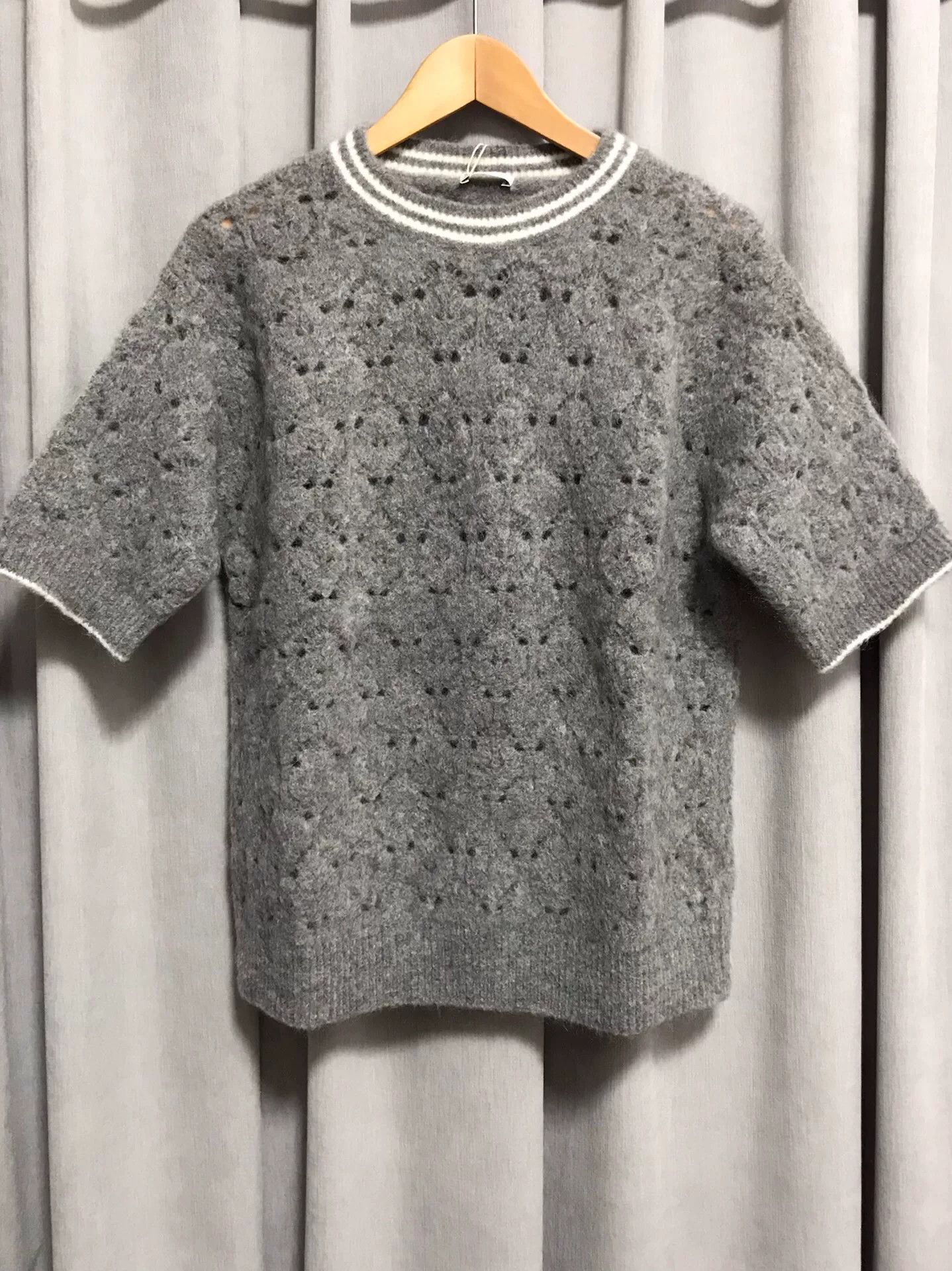 Brunello Cucinelli Brunello Cucinelli Gray Knit Sweater Size US M / EU 48-50 / 2 - 2 Thumbnail