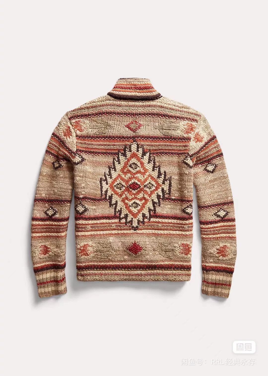 RRL Ralph Lauren RRL Shawl Collar Southwest Sweater Size US XS / EU 42 / 0 - 6 Thumbnail