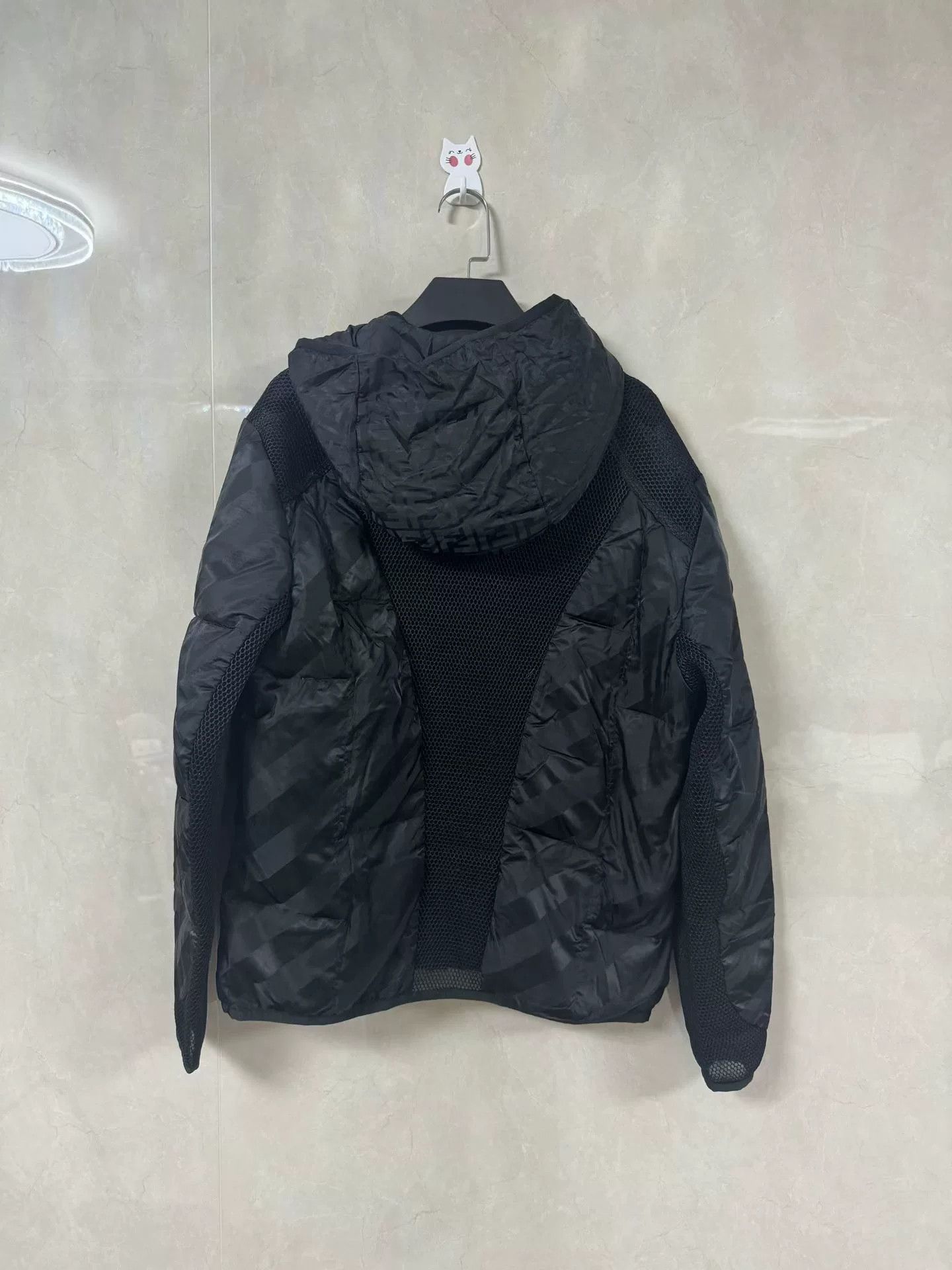 Fendi fendi black patchwork down jacket Size US XL / EU 56 / 4 - 2 Thumbnail