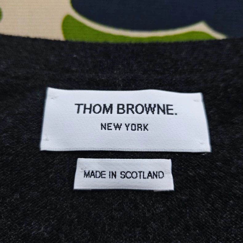 Thom Browne Thom Browne Gray Cashmere Cardigan Size US M / EU 48-50 / 2 - 4 Thumbnail