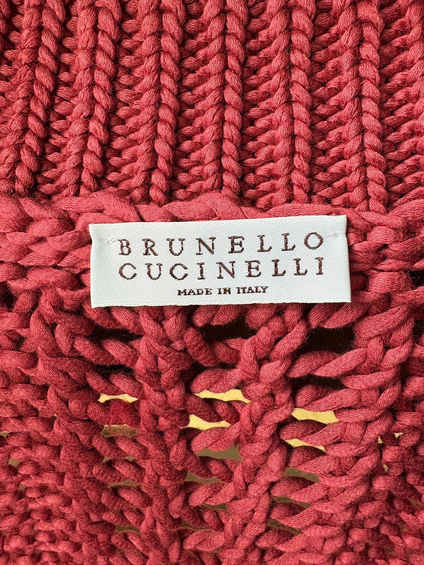 Brunello Cucinelli Brunello Cucinelli Red Cotton Cardigan Size US S / EU 44-46 / 1 - 4 Thumbnail
