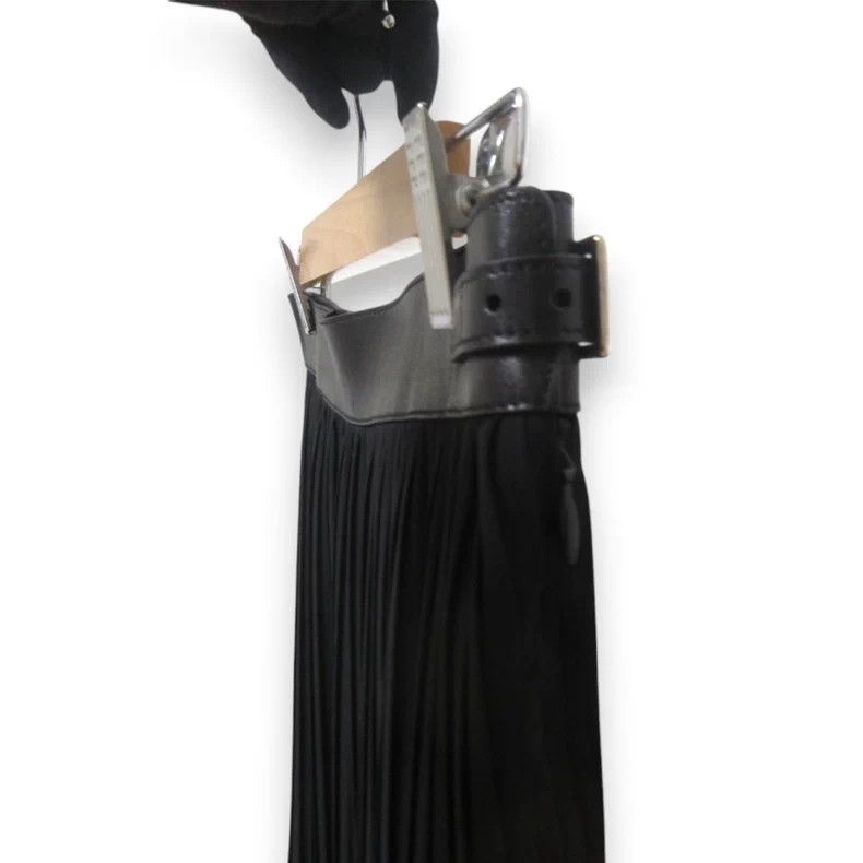 Hermes Hermes Leather Waistband Pleated Skirt Size US 38 / EU 54 - 4 Thumbnail