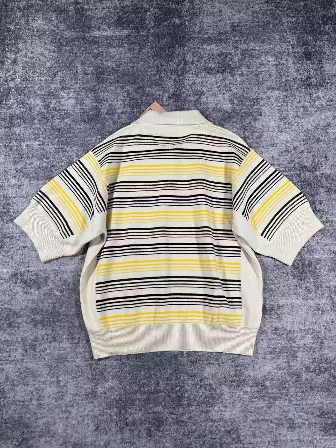 Miu Miu Miu Miu Striped Knit Polo Short Sleeve Size US M / EU 48-50 / 2 - 2 Thumbnail