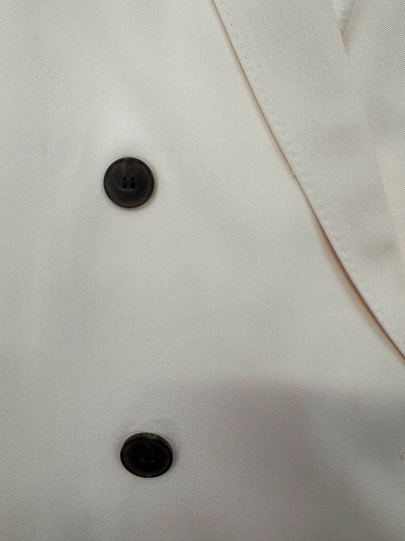 Haider Ackermann Haider Ackermann White Double-Breasted Blazer Size US M / EU 48-50 / 2 - 6 Thumbnail