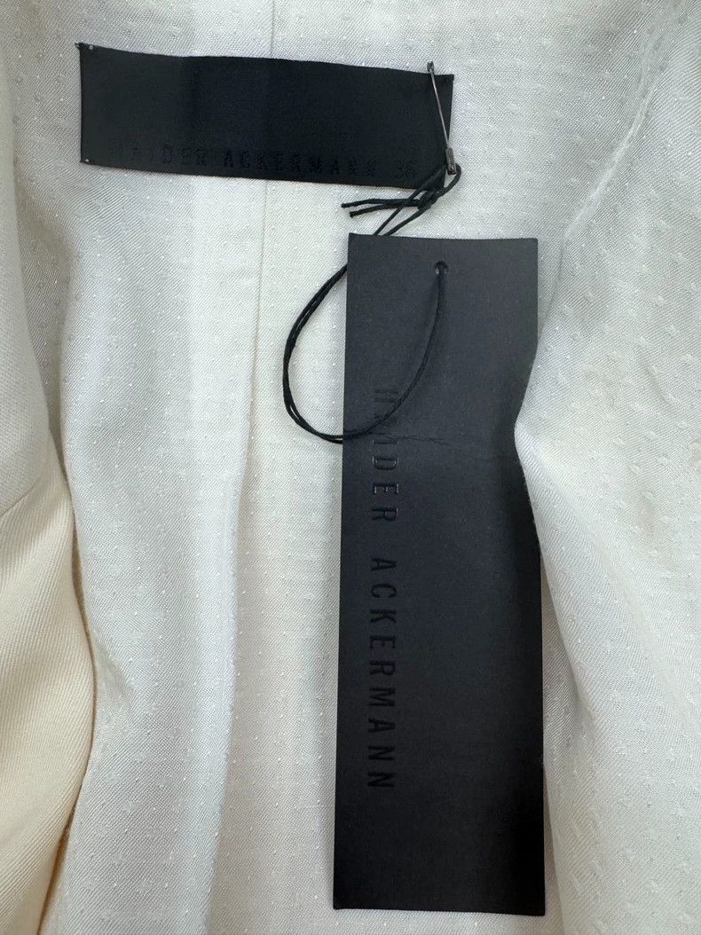 Haider Ackermann Haider Ackermann White Double-Breasted Blazer Size US M / EU 48-50 / 2 - 5 Thumbnail