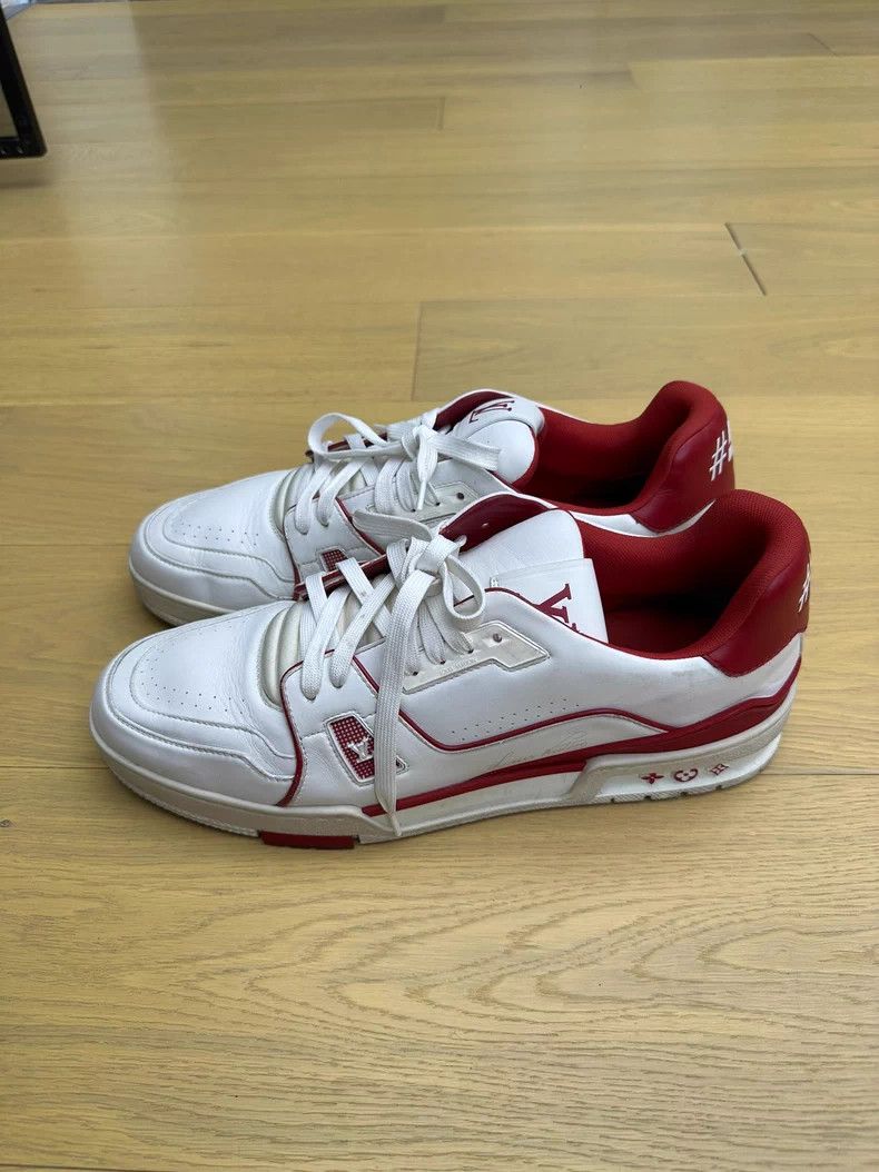 Louis Vuitton Louis Vuitton LV Trainer Red White Size US 11 / EU 44 - 2 Thumbnail
