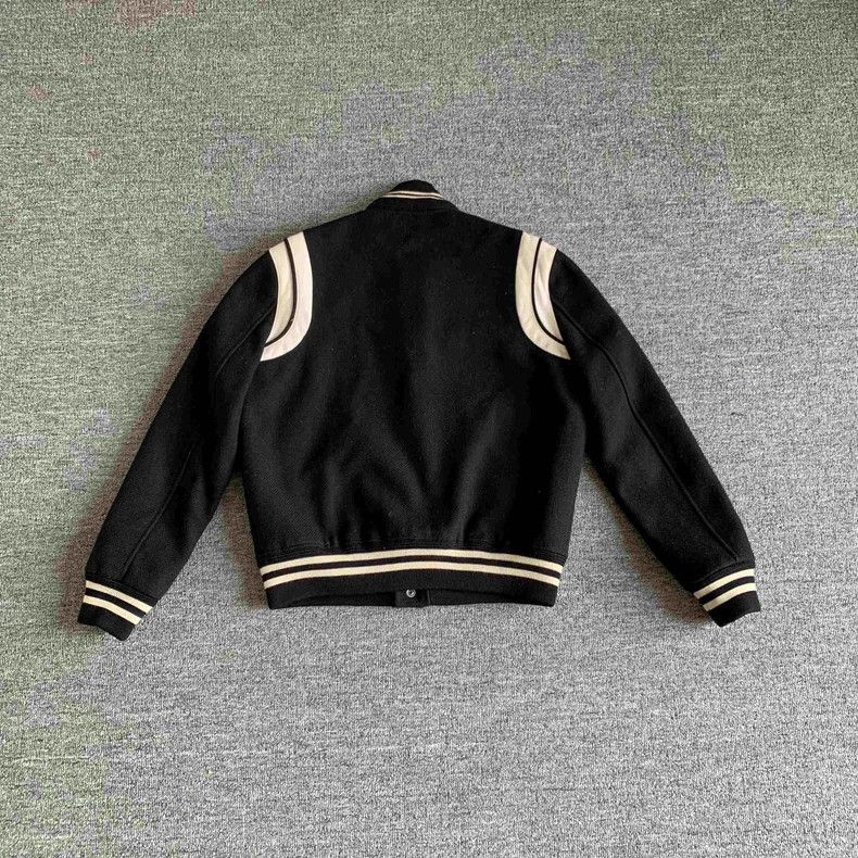 Saint Laurent Paris YSL Striped Casual Button Baseball Jacket Size US M / EU 48-50 / 2 - 9 Thumbnail