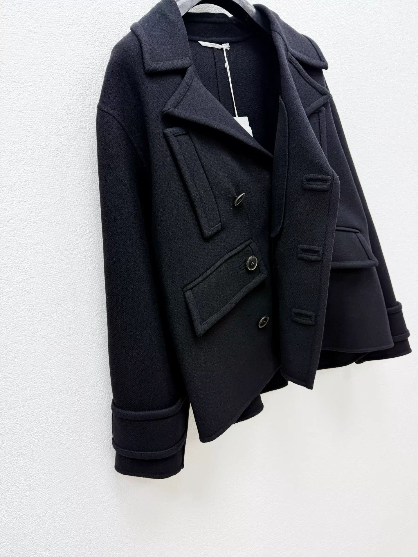 Valentino VALENTINO Wool Double-Breasted Coat Size US XS / EU 42 / 0 - 5 Thumbnail