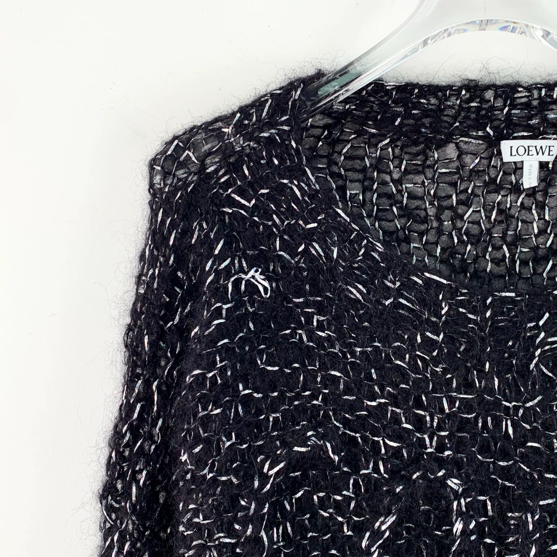 Loewe black mohair crew neck long sleeve sweater Size US XS / EU 42 / 0 - 3 Thumbnail
