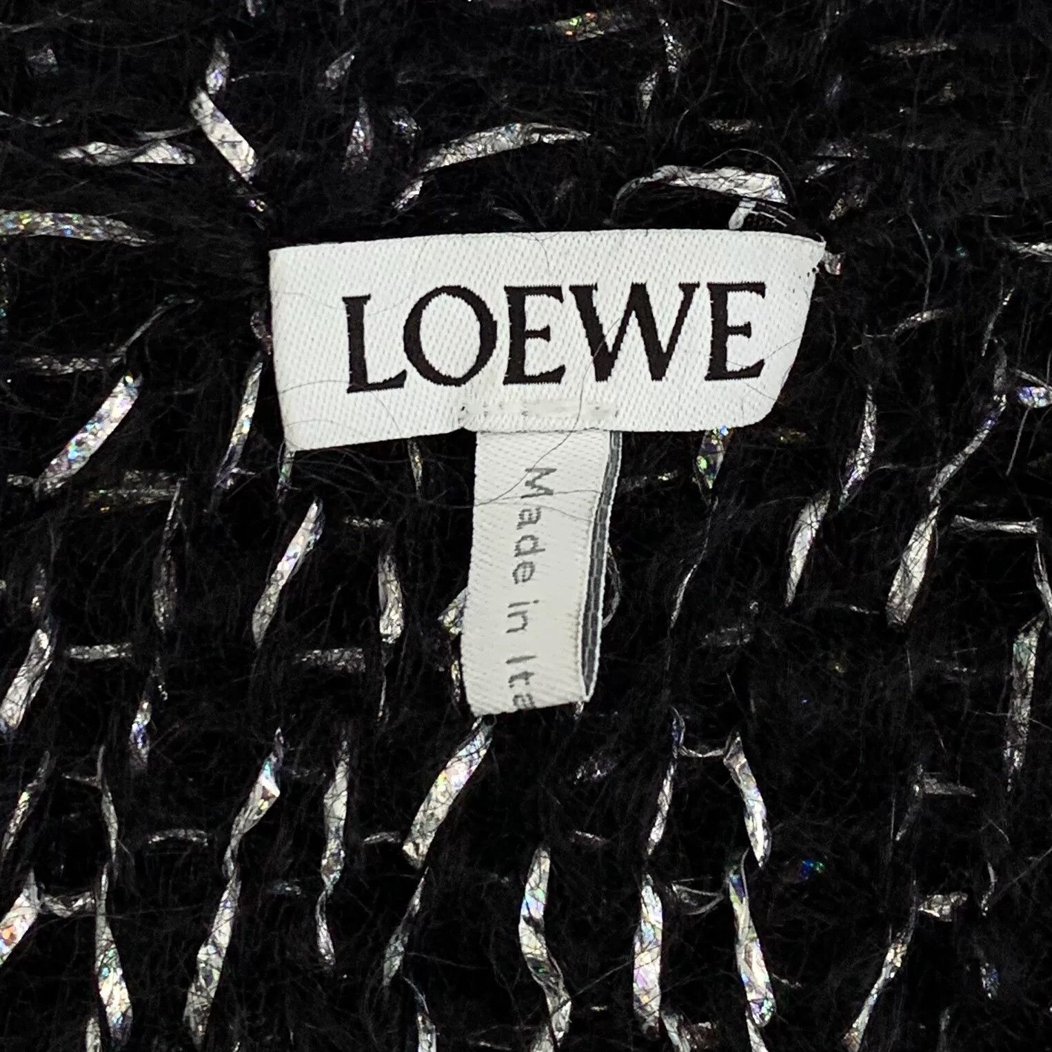 Loewe black mohair crew neck long sleeve sweater Size US XS / EU 42 / 0 - 5 Thumbnail