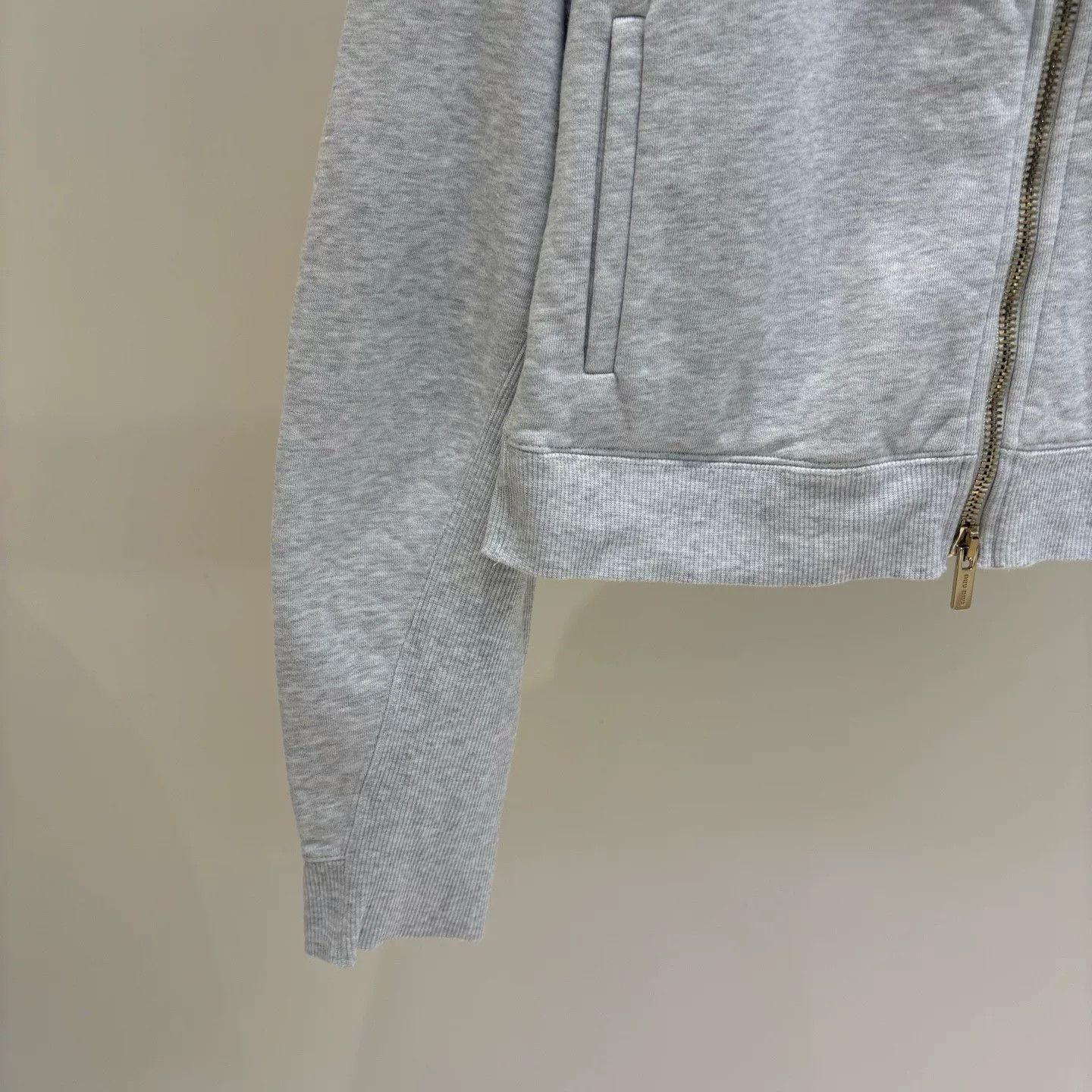 Miu Miu Miu Miu Gray Classic Logo Zip Hoodie Size US XS / EU 42 / 0 - 5 Thumbnail