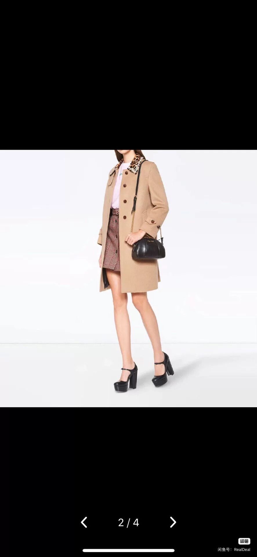 Miu Miu miumiu wool coat with fur collar and rhinestones Size US M / EU 48-50 / 2 - 9 Thumbnail
