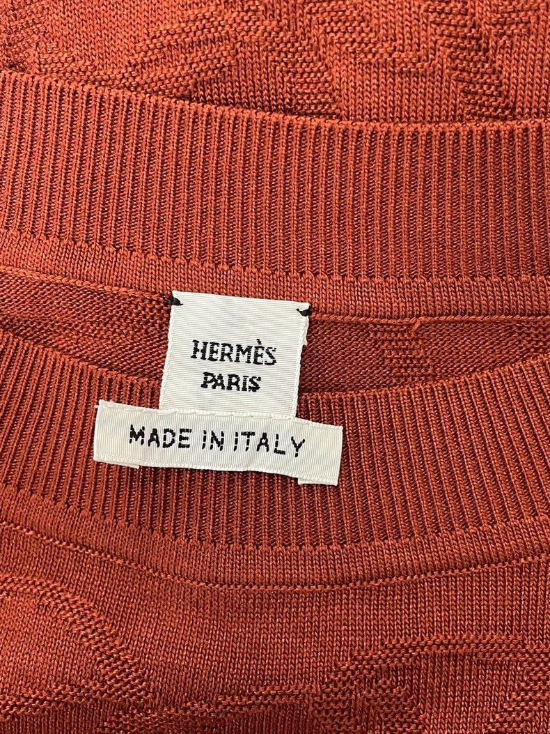 Hermes Hermes Red Pig Nose Print Short Sleeve Top Size US M / EU 48-50 / 2 - 4 Thumbnail