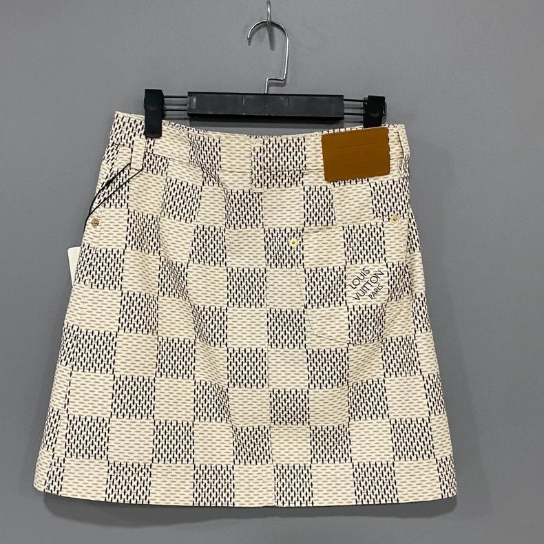 Louis Vuitton Louis Vuitton Checkerboard Leather Skirt Size US 36 / EU 52 - 3 Thumbnail